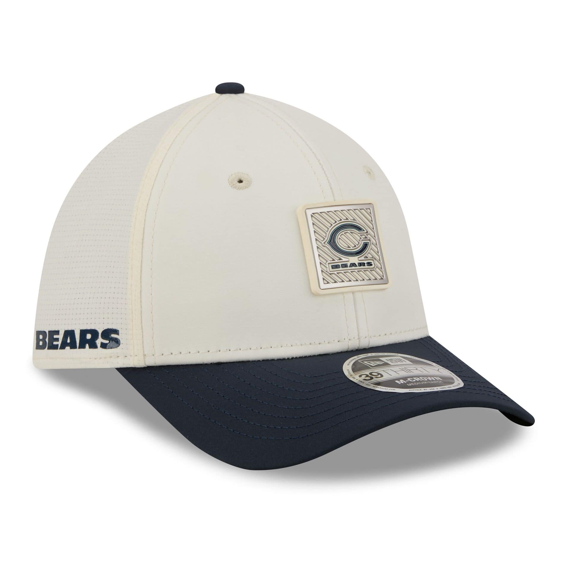 Chicago Bears "C" 2026 NFL Training Camp 39THIRTY Flex Cap Cream/Navy