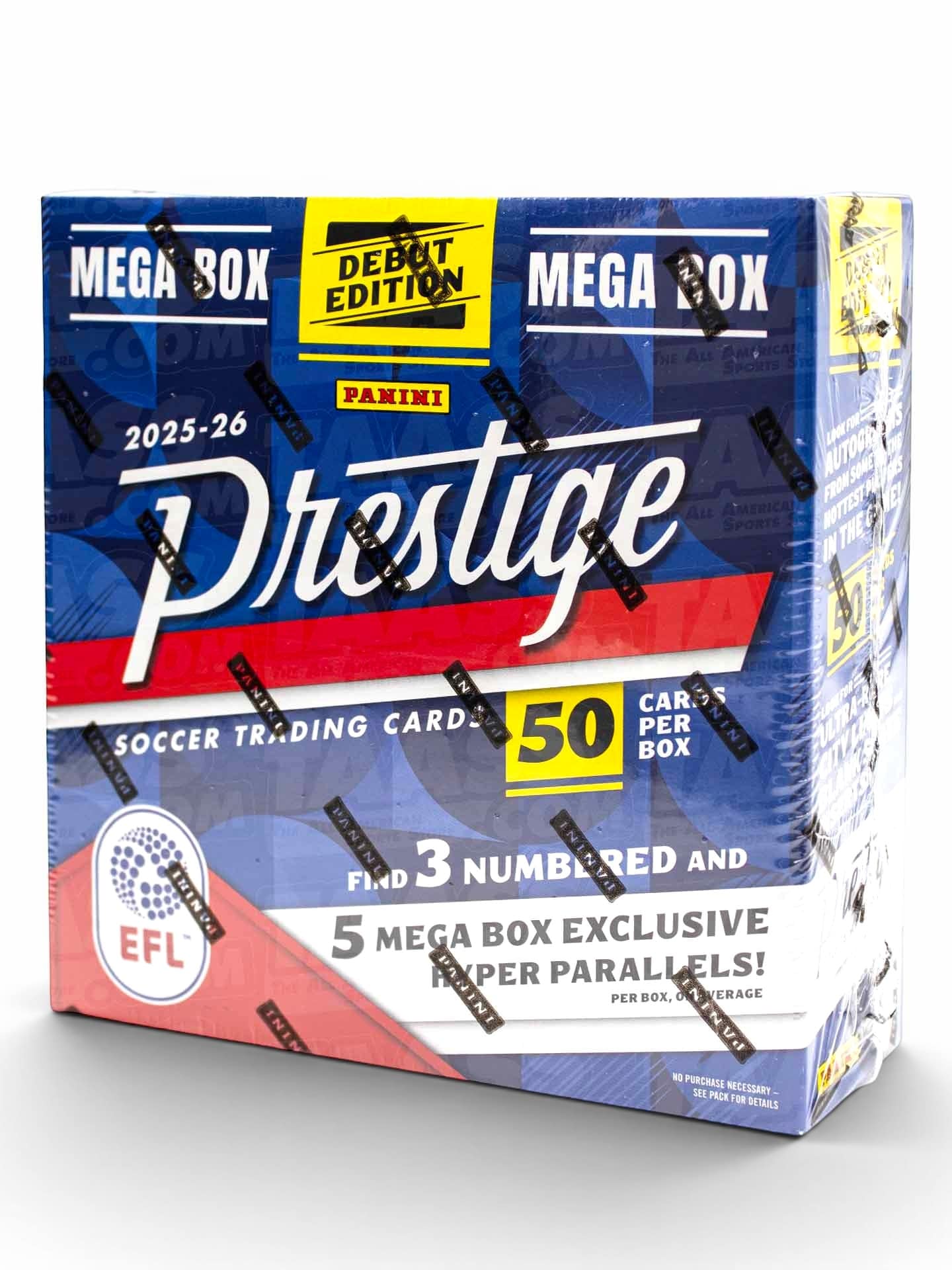 2025/26 Panini Prestige EFL Fußball Mega Box
