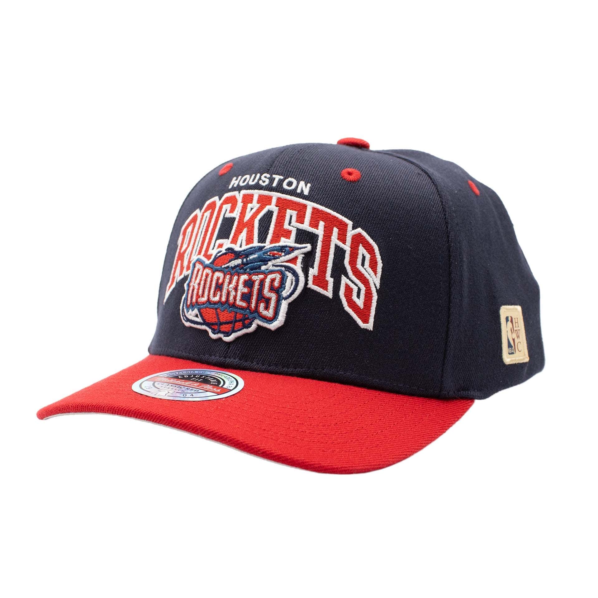 Houston Rockets Team Arch Classic Red Stretch-Snap NBA Cap Navy