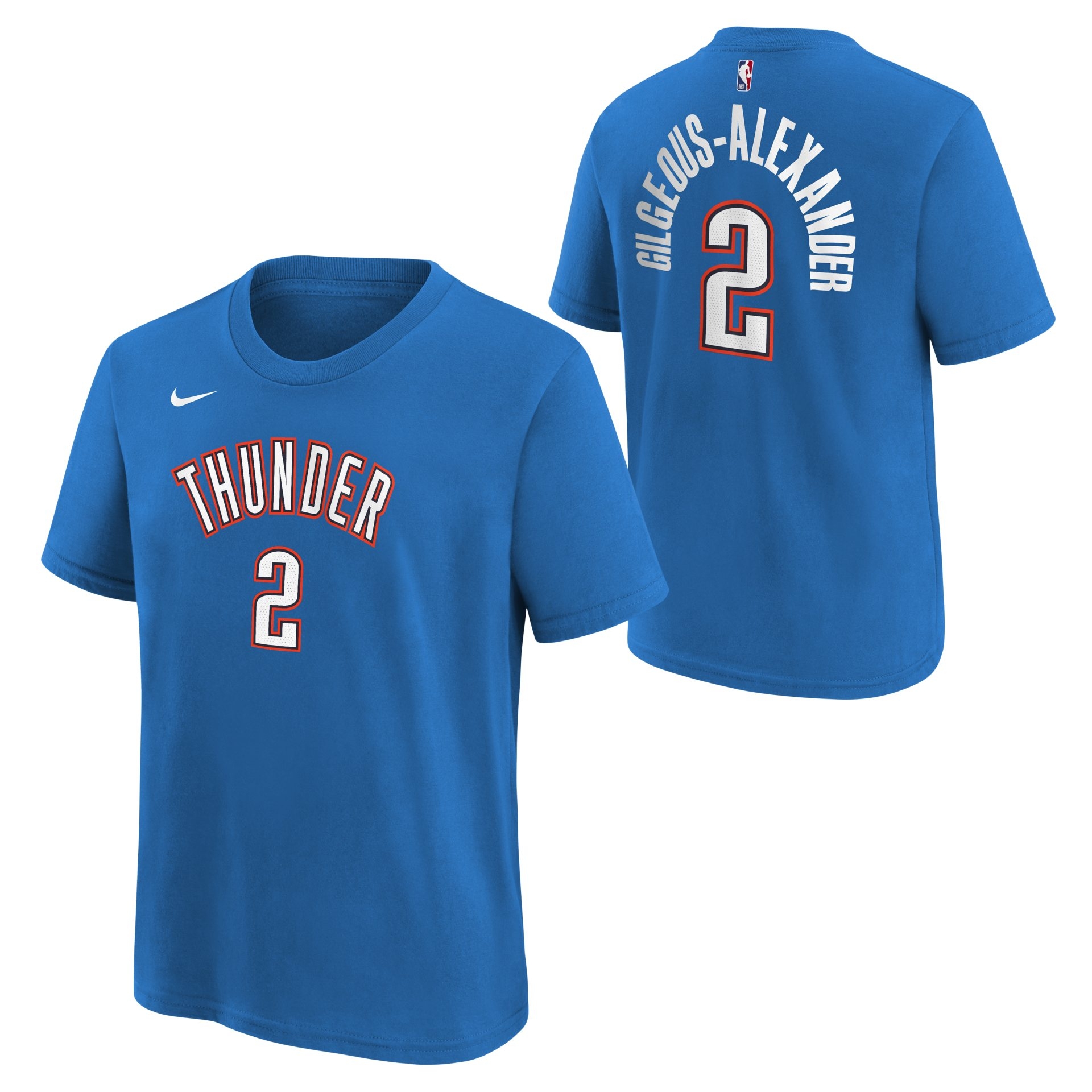 Shai Gilgeous-Alexander #2 OKC Thunder Player NBA T-Shirt Blau (YOUTH)