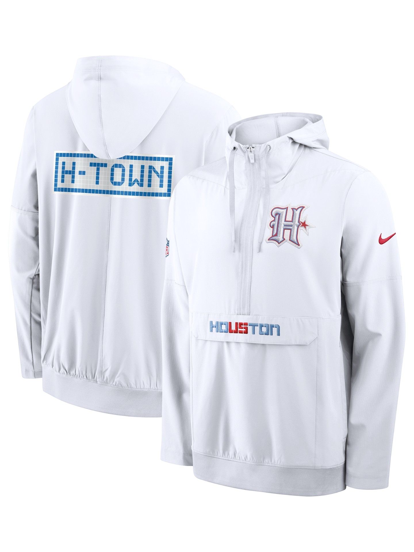 Houston Texans 2026 NFL Rivalries Sideline Half-Zip Anorak Jacke Weiß