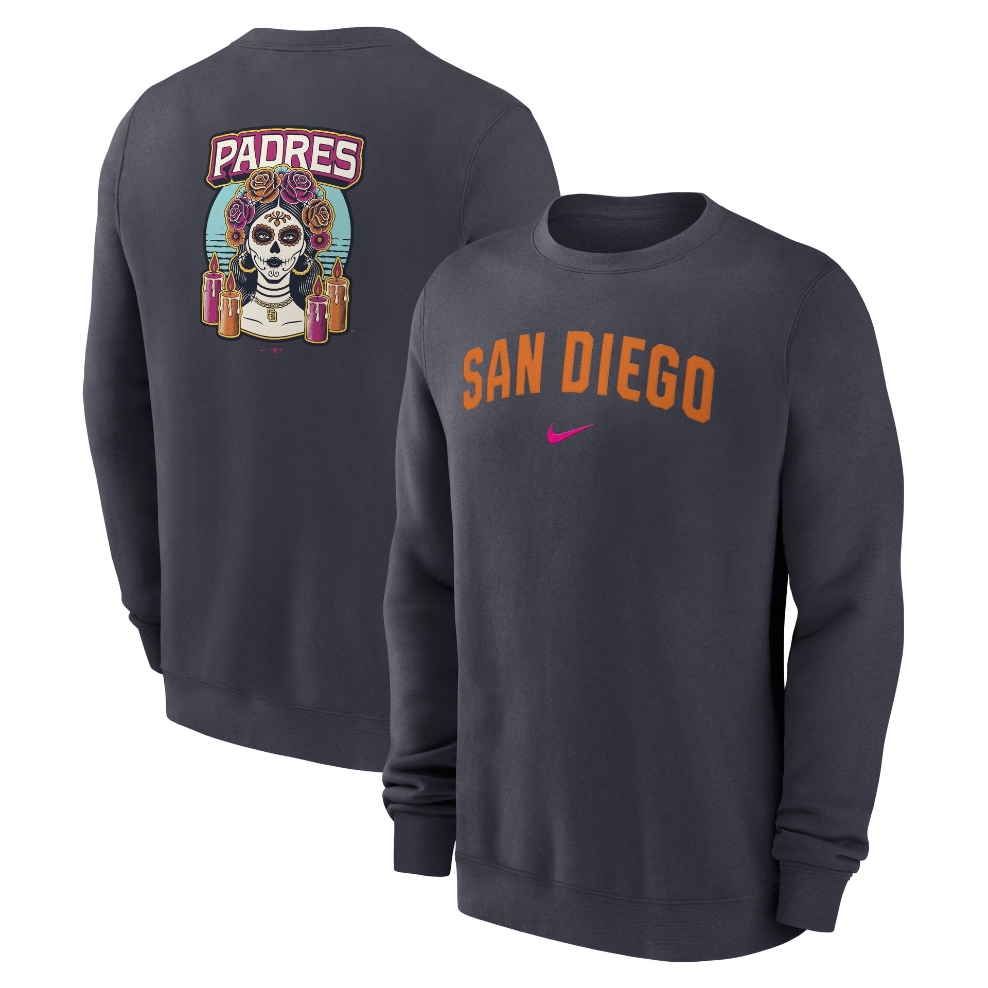 San Diego Padres City Connect 2-Hit Club Crew Pullover Navy