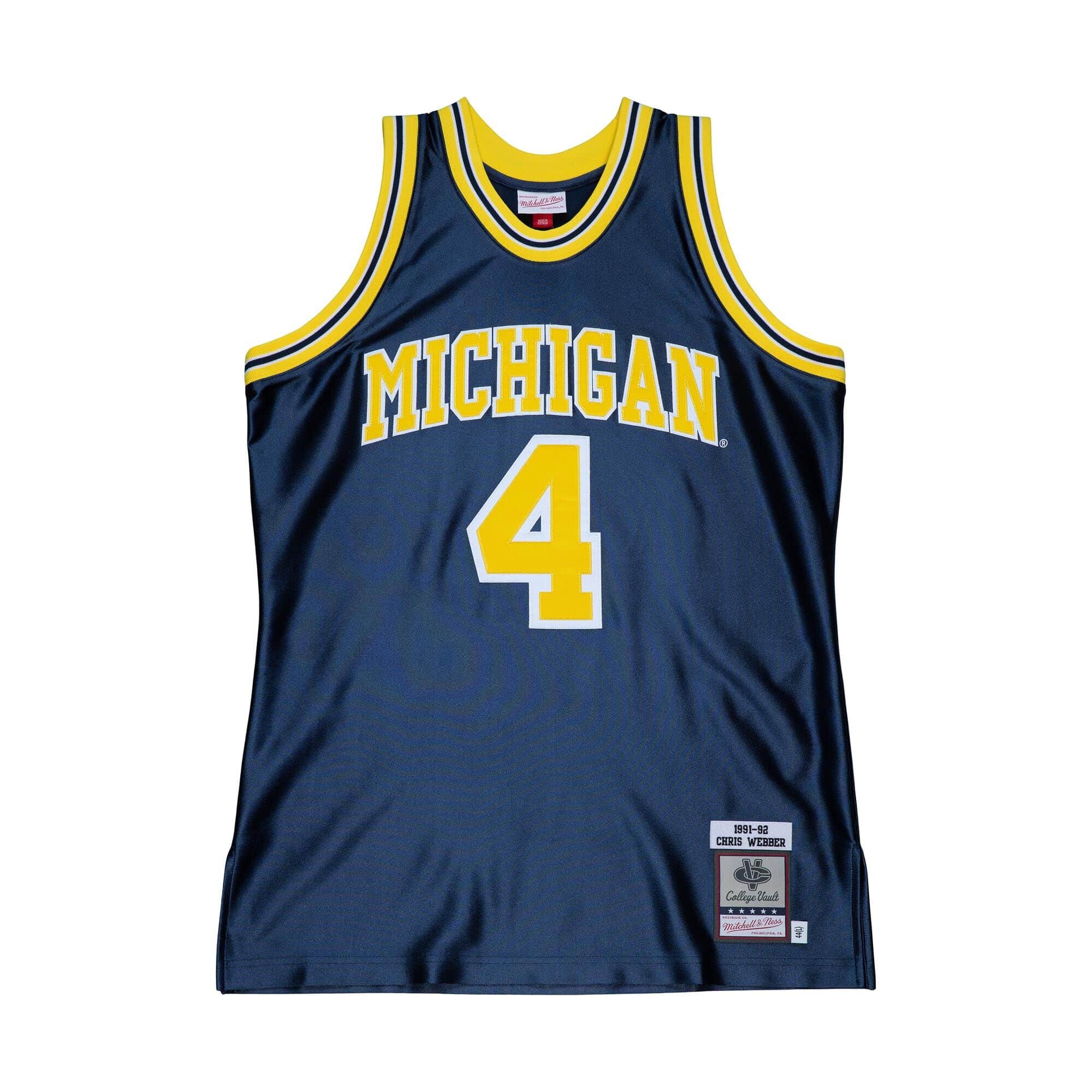 Chris Webber #4 Michigan Wolverines 1991-92 Authentic NCAA Trikot Navy