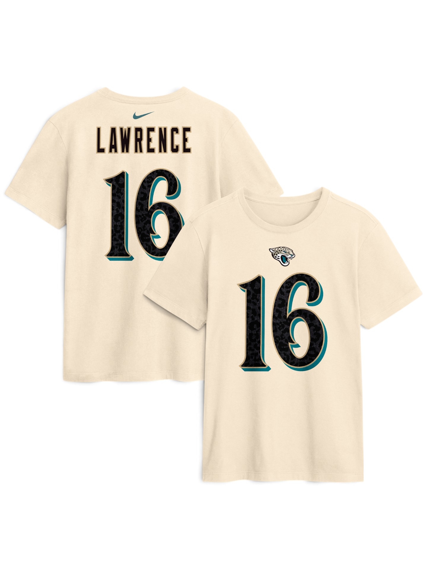 Trevor Lawrence #16 Jacksonville Jaguars 2026 Rivalries Player NFL T-Shirt Natural