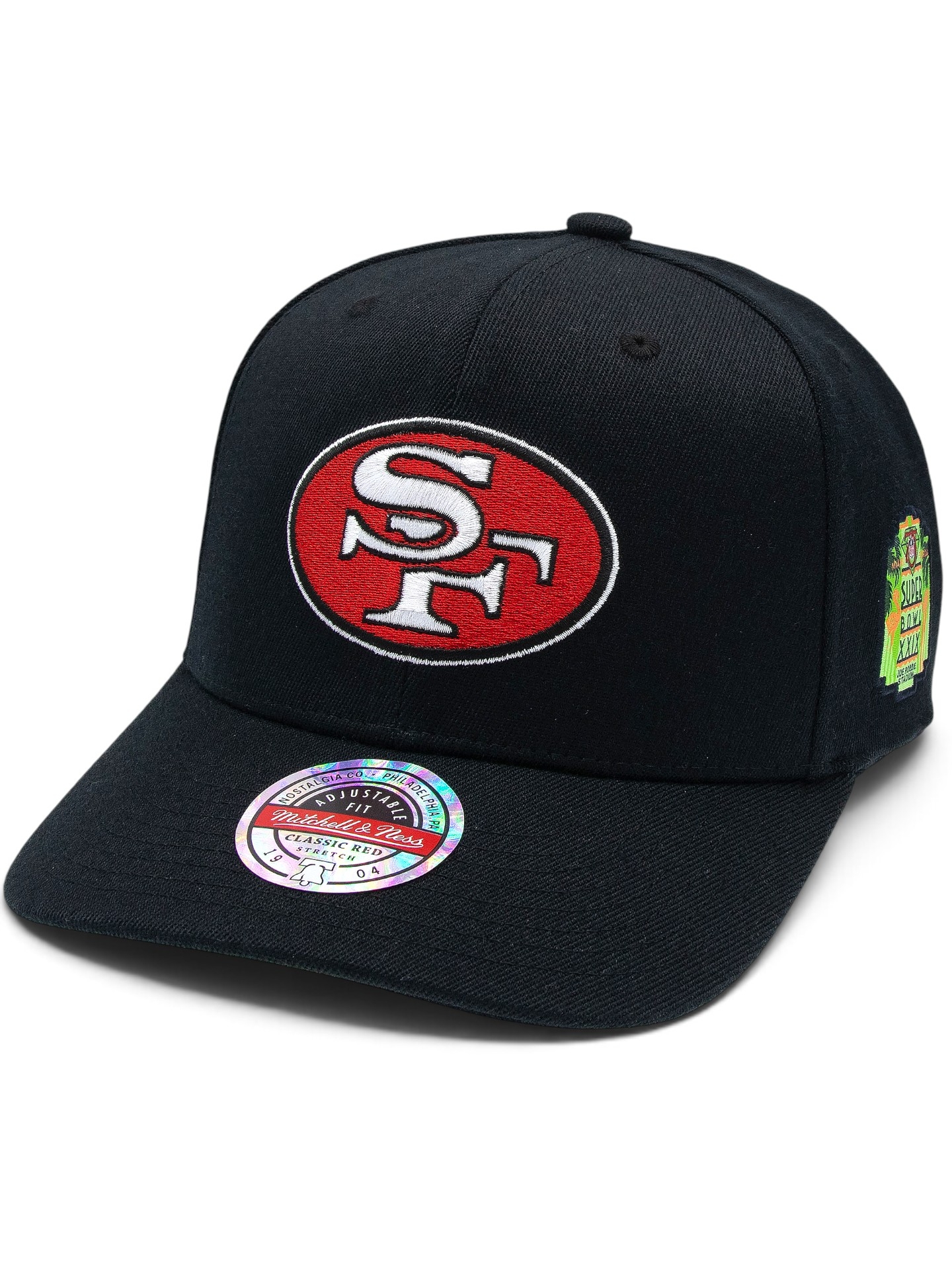 San Francisco 49ers Black Out Sidepatch Classic Red Stretch-Snap NFL Cap Schwarz