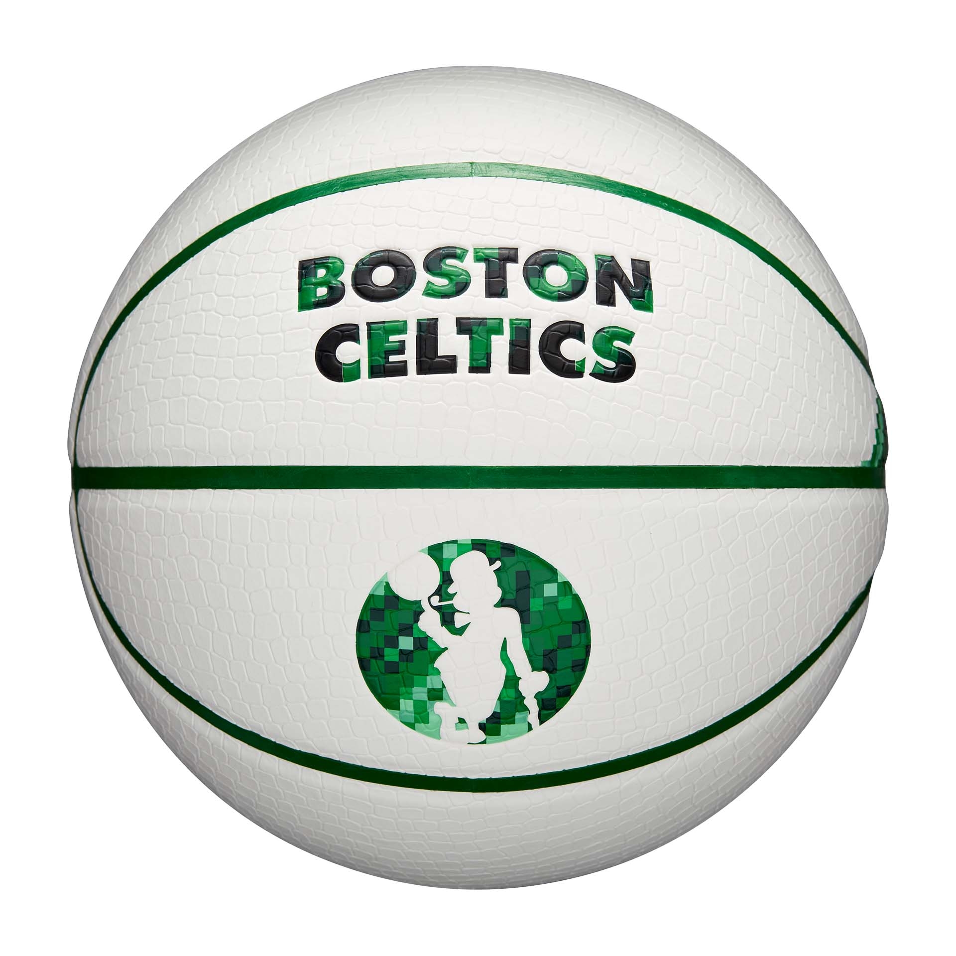 Boston Celtics Pixel NBA Basketball White (Size 7)