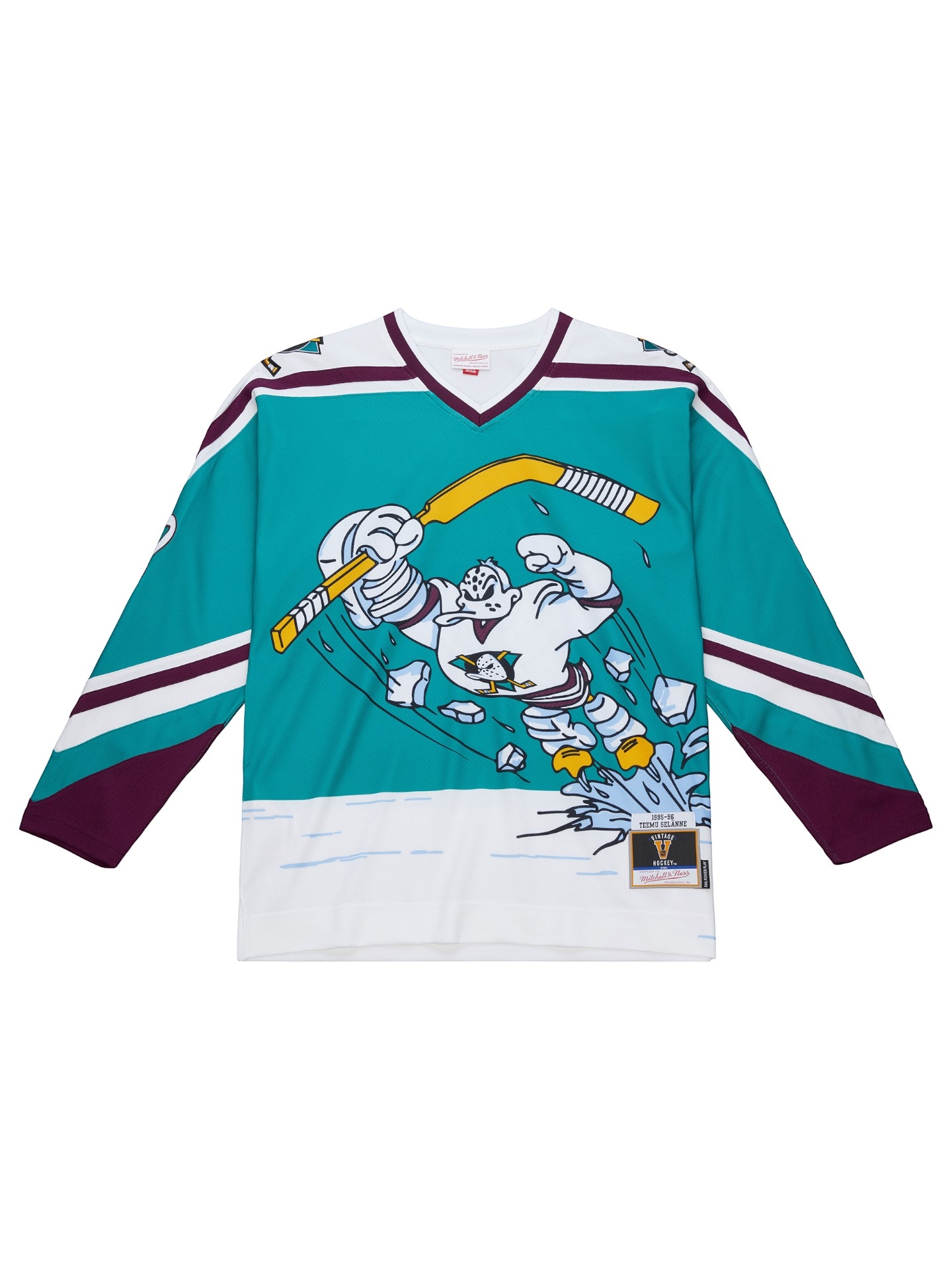 Teemu Selänne #8 Anaheim Mighty Ducks 1995-96 Premium Power Play NHL Jersey Alternate Teal