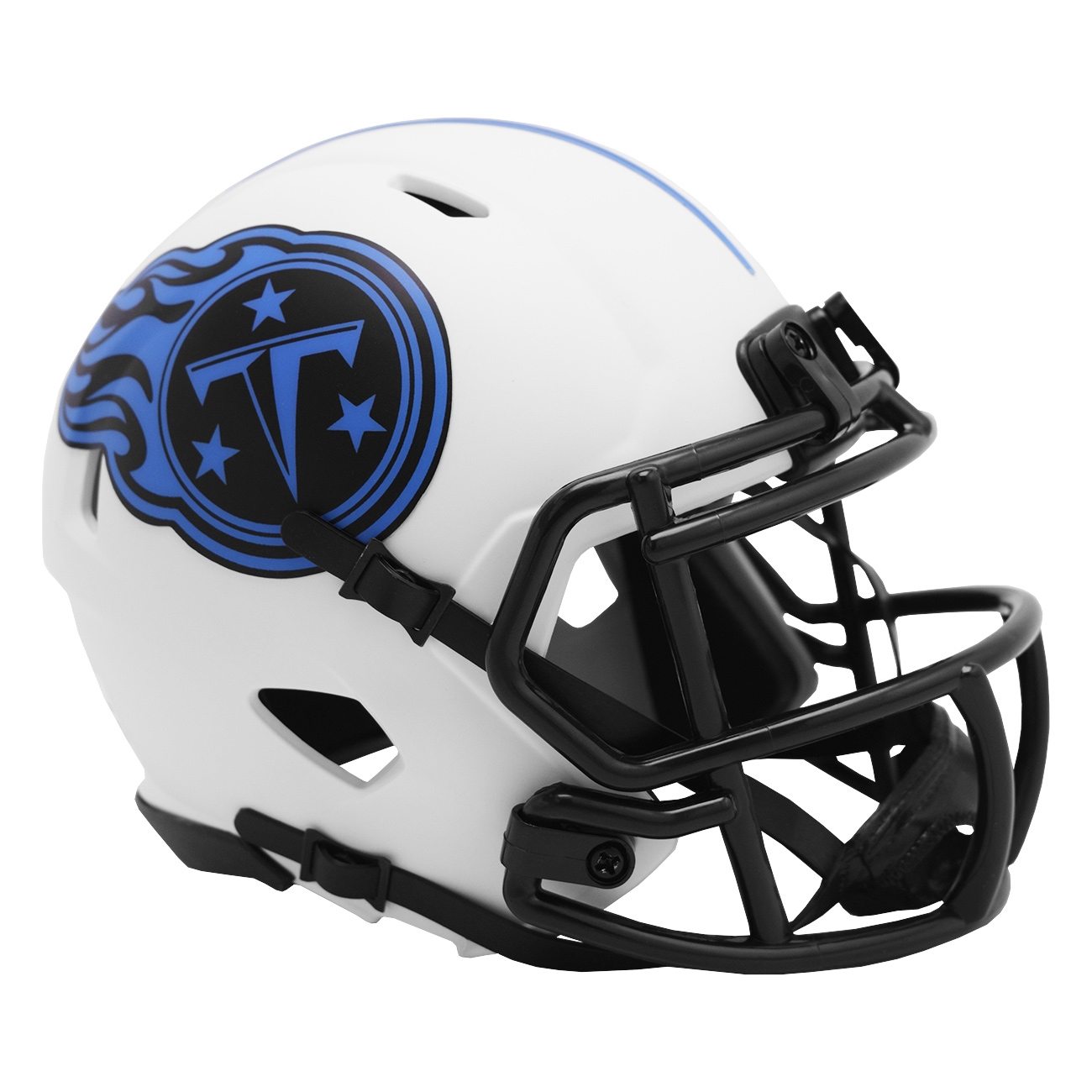 eclipse football helmet Kayshon Boutte Signed New England Patriots Full-Size Replica F RSA aggressive shell design Uses the special order facemask worn by most of the NFLs star players who wear this helmet Internal padding is reflective of the Speed Classic design Four Riddell Tennessee Titans Lunar Eclipse