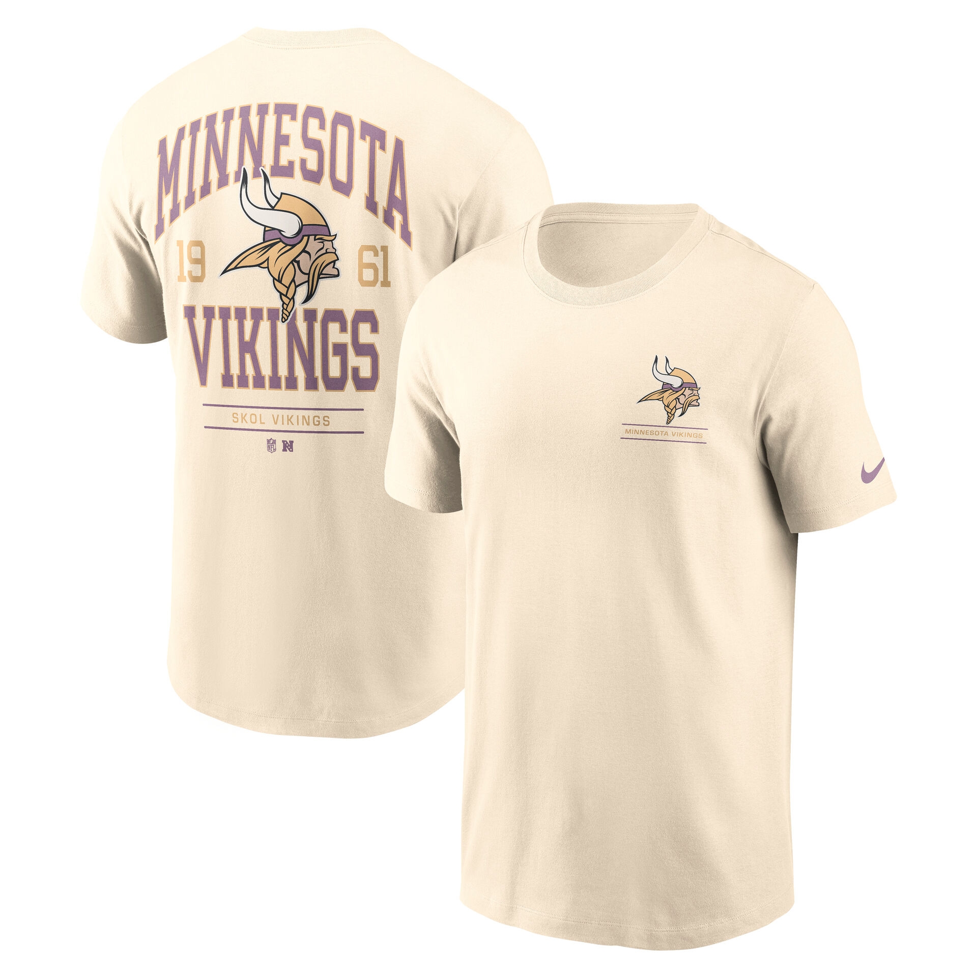Minnesota Vikings Freestyle Essential NFL T-Shirt Natural