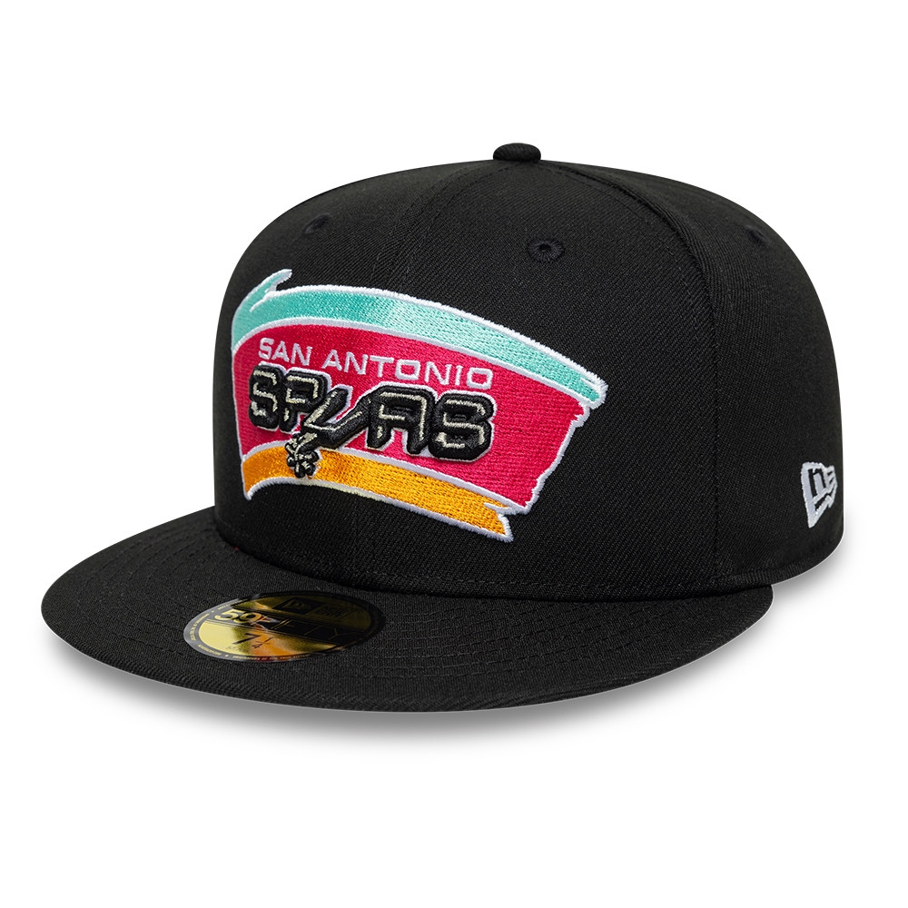 San Antonio Spurs 1989-2002 NBA Hardwood Classics 59FIFTY Fitted Cap Schwarz