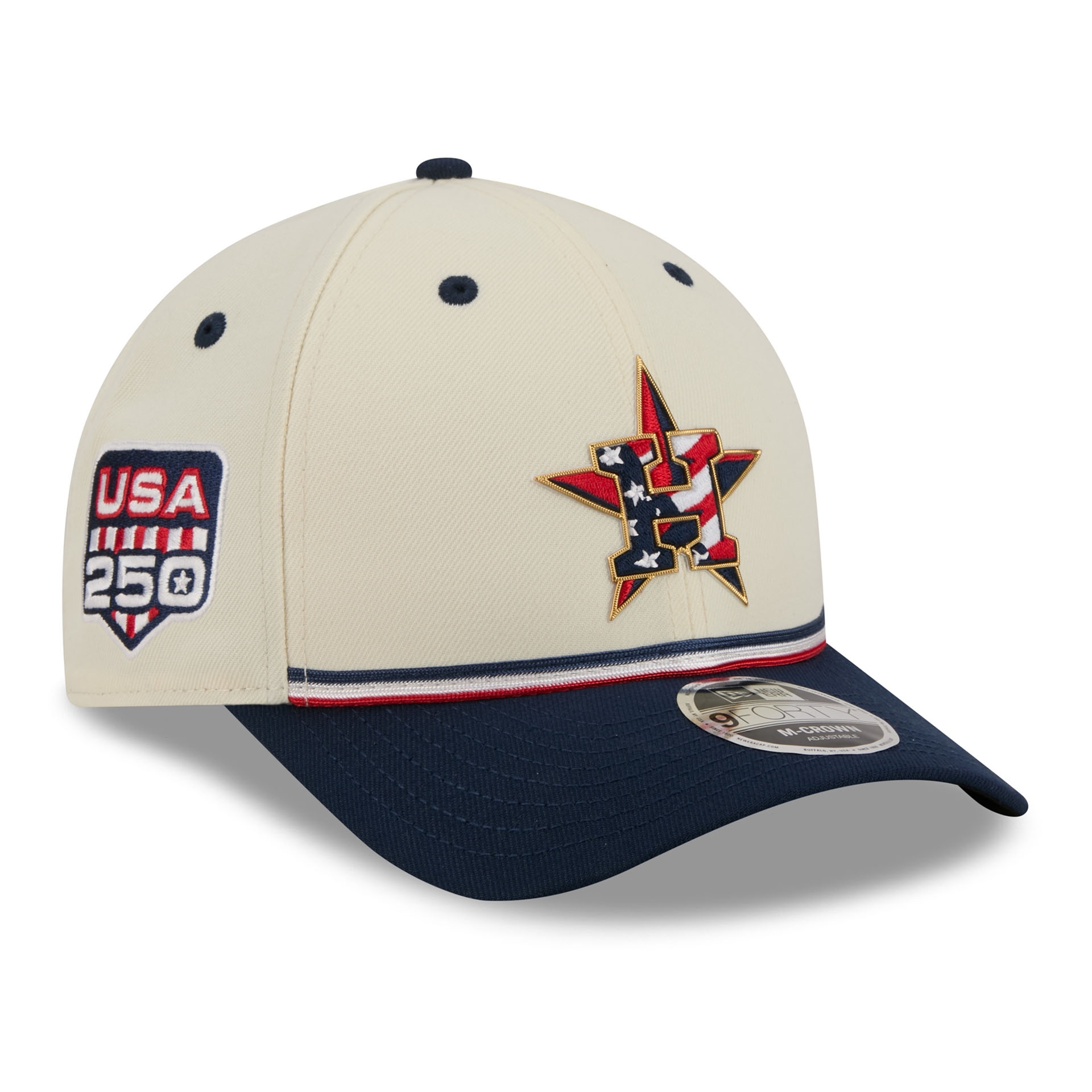Houston Astros 2026 4th of July USA 250 9FORTY Snapback MLB Cap