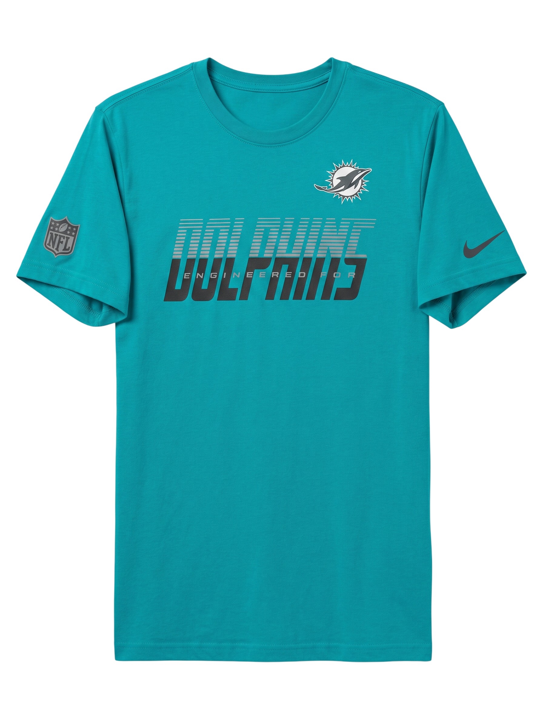 Miami Dolphins 2026 NFL Sideline Team Issue Dri-Fit T-Shirt Aqua
