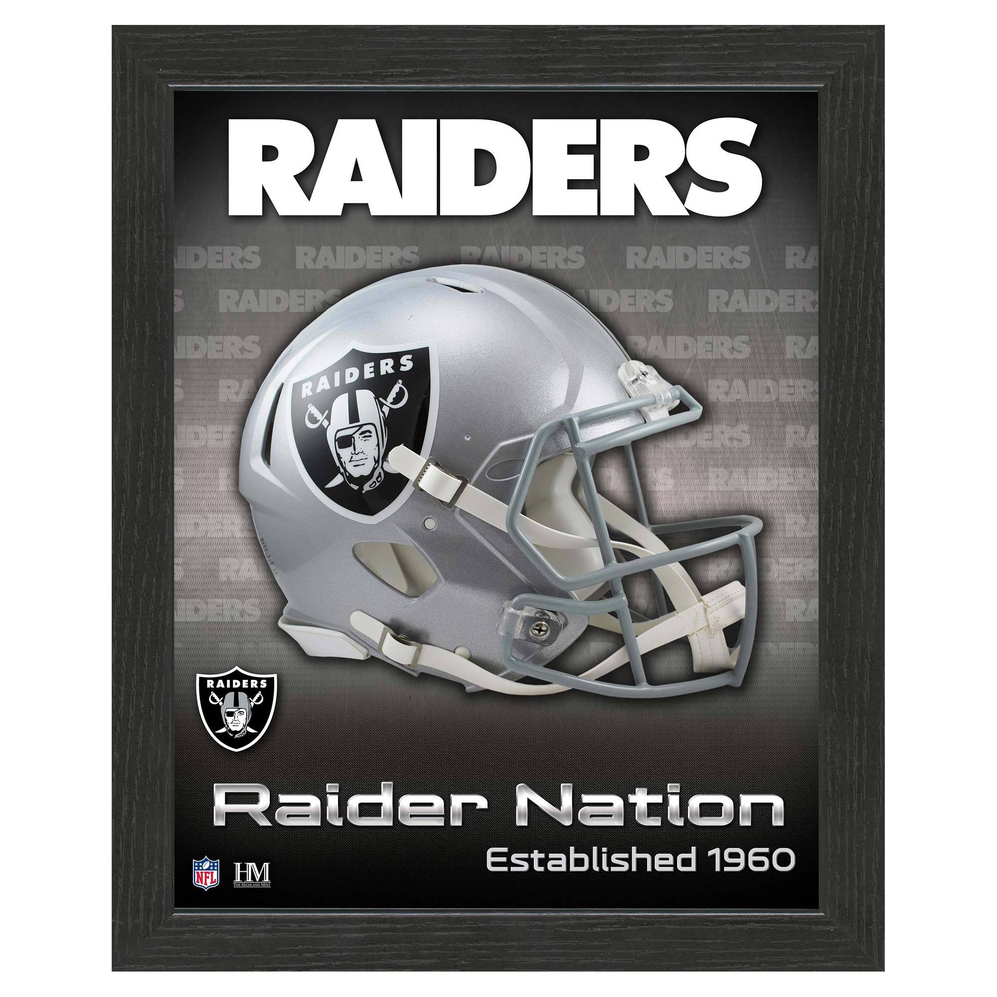 Las Vegas Raiders NFL Team Helmet Gerahmtes Bild