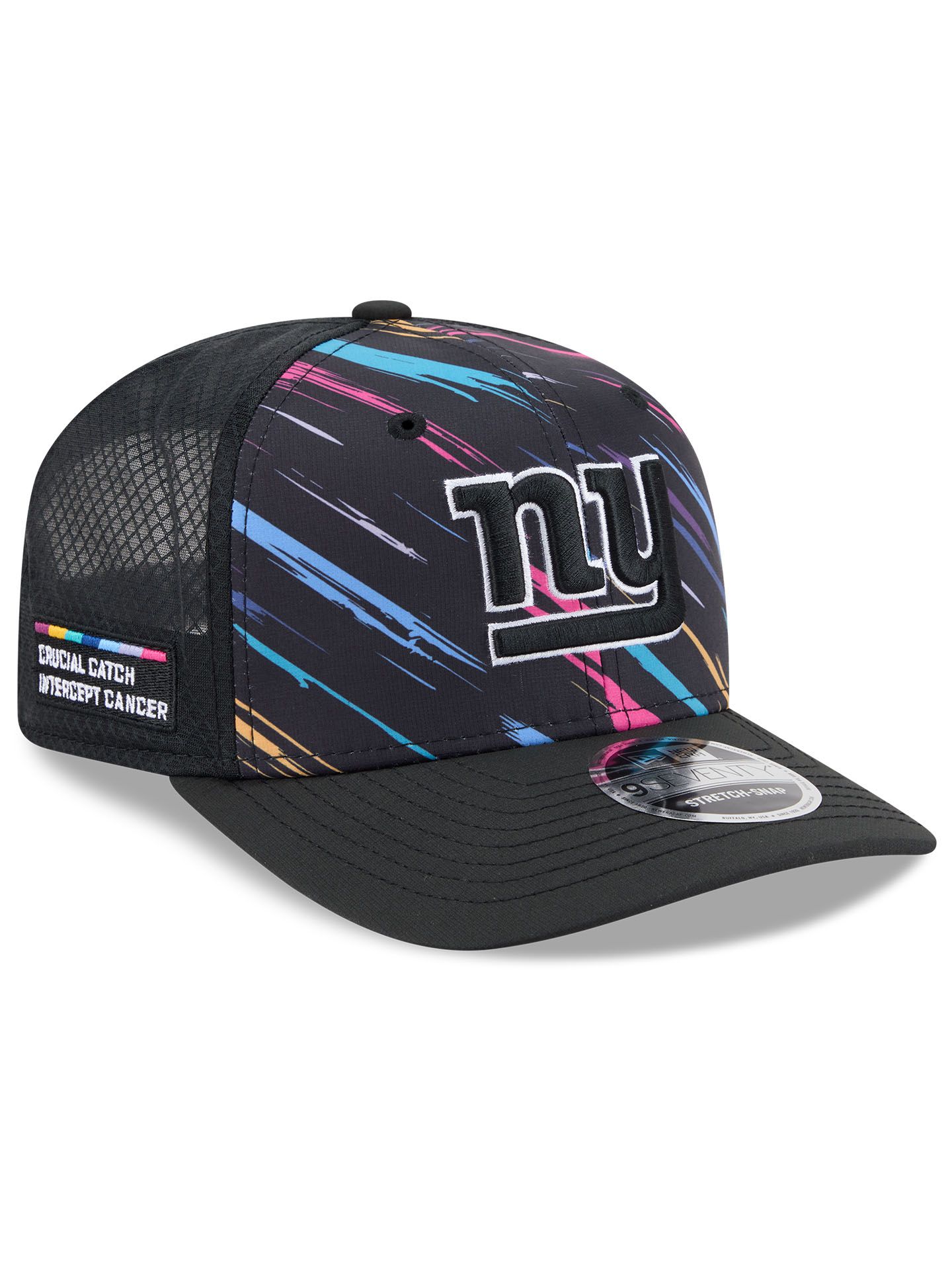 New York Giants 2026 NFL Crucial Catch 9SEVENTY Stretch-Snap Trucker Cap