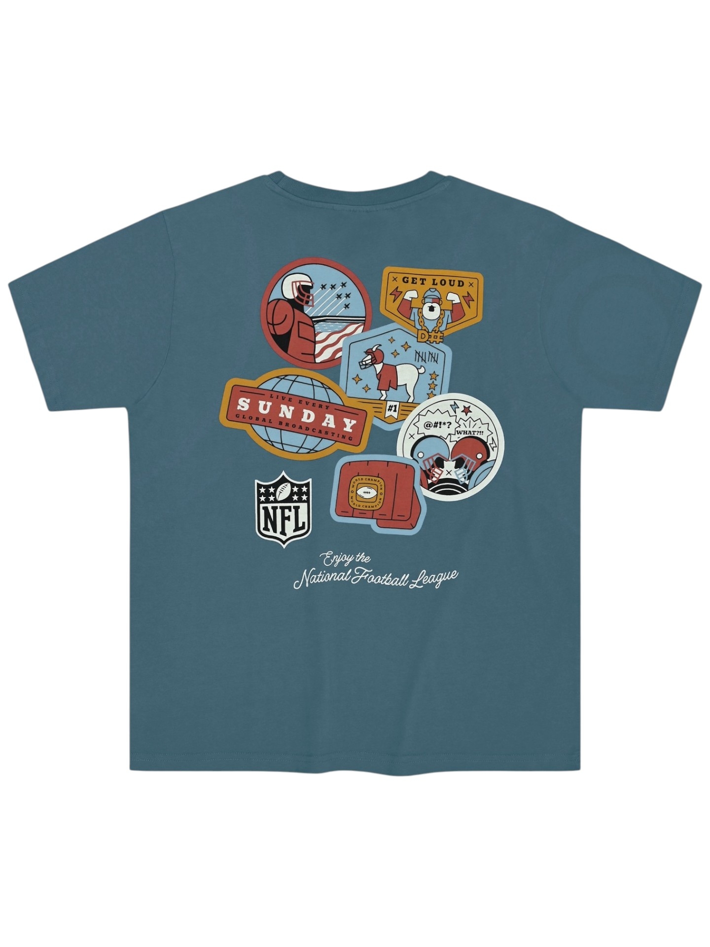 NFL Shield L&L Core '89 Band T-Shirt Blau