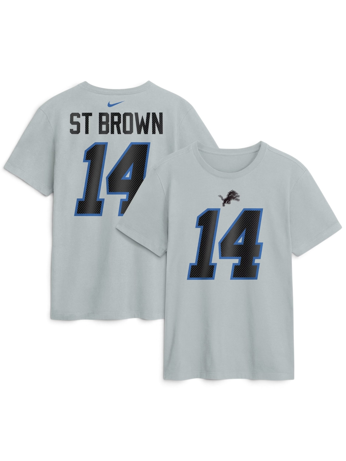 Amon-Ra St. Brown #14 Detroit Lions 2026 NFL Rivalries Player T-Shirt Grau