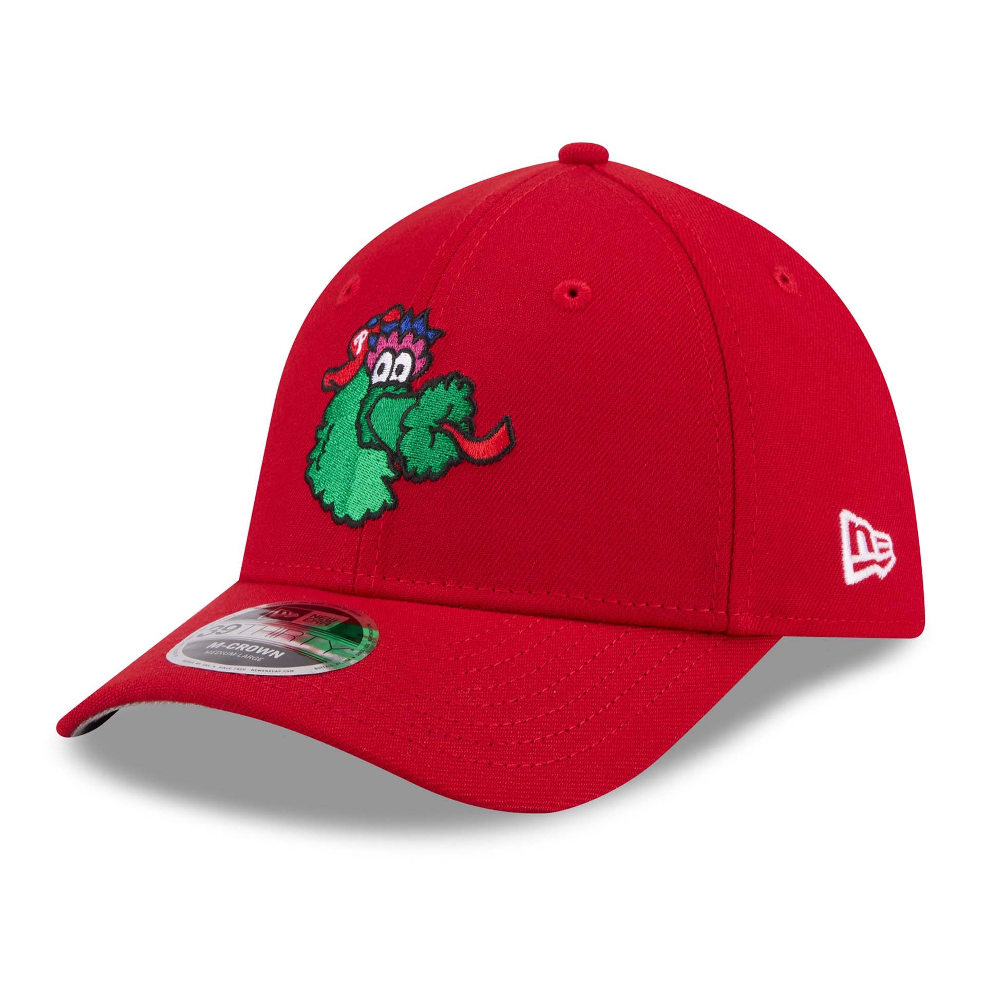 Philadelphia Phillies MLB Mascot Logo 39THIRTY M-Crown Flex Cap Red