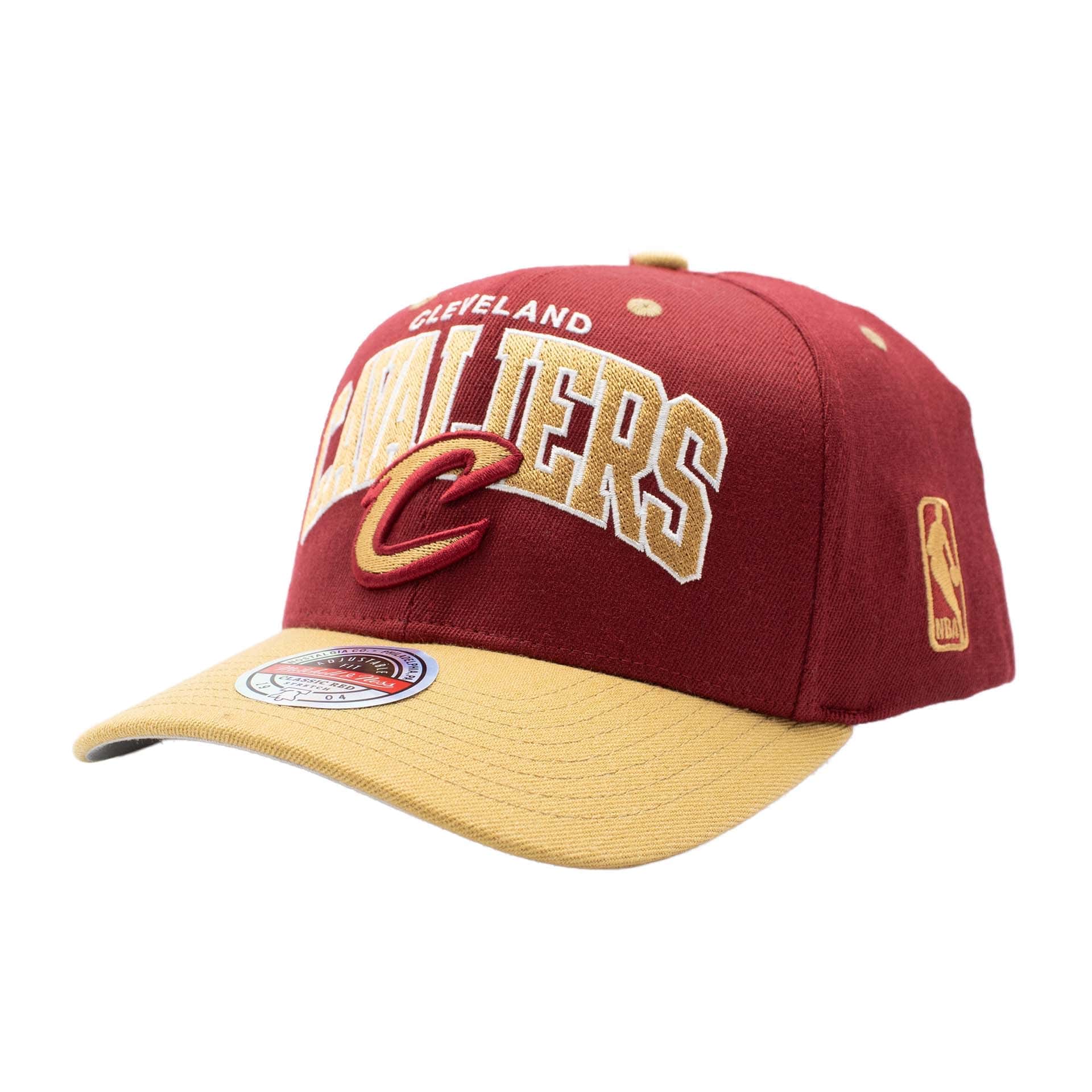 Cleveland Cavaliers Team Arch Classic Red Stretch-Snap NBA Cap Red