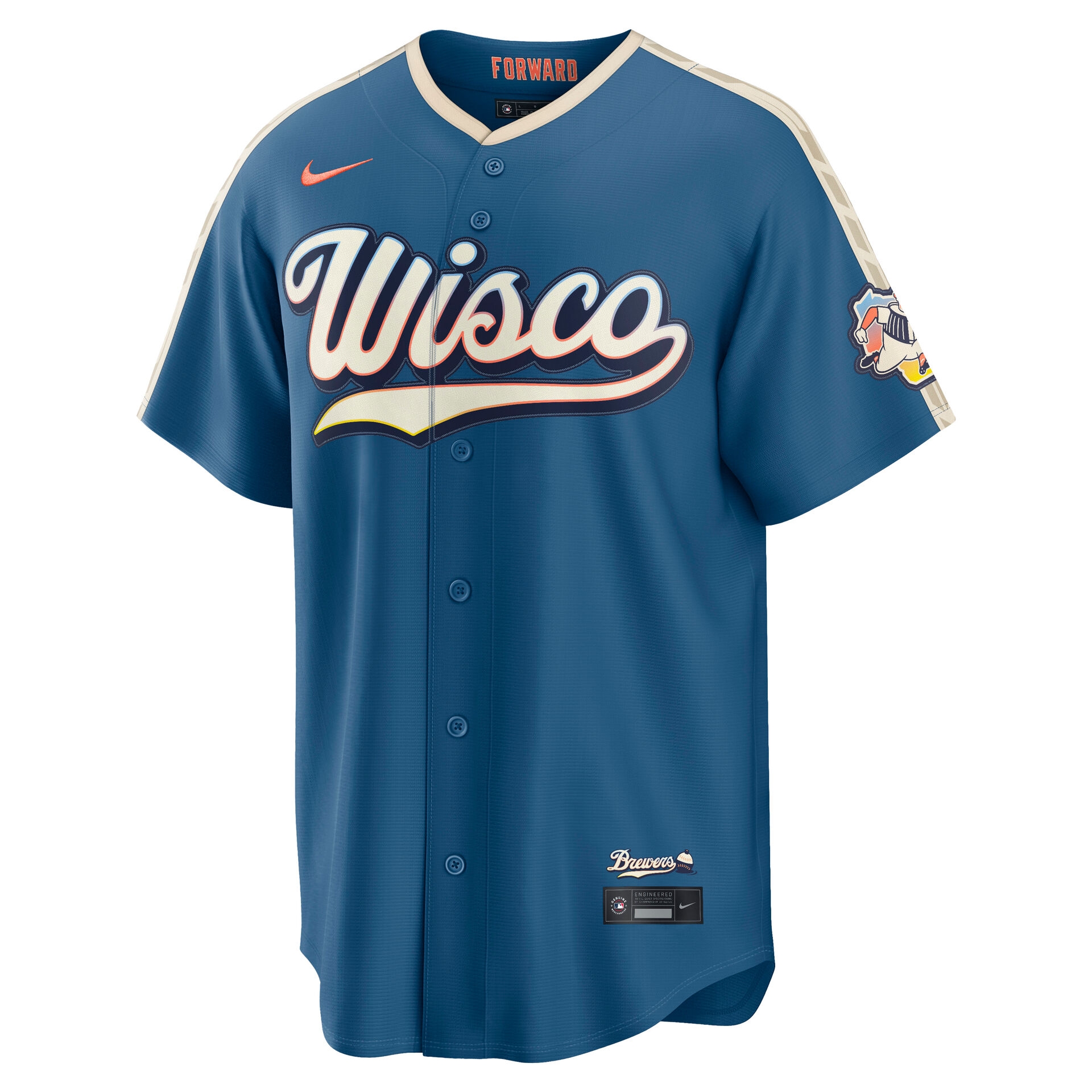 Milwaukee Brewers 2026 City Connect Stadium MLB Trikot Blau