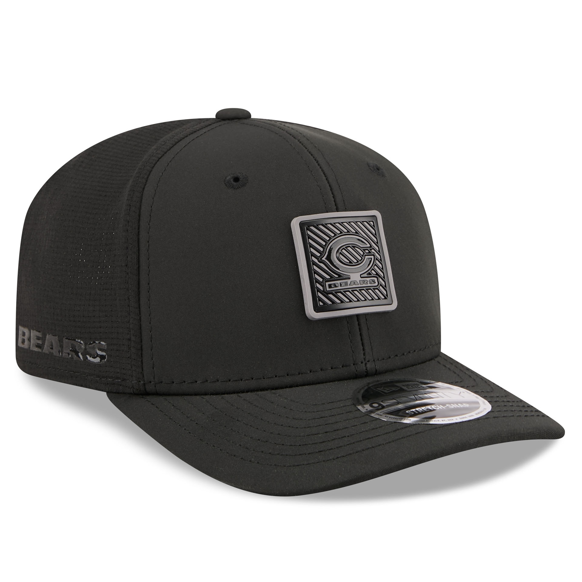 Chicago Bears "C" Black 2026 NFL Training Camp 9SEVENTY Stretch-Snap Cap Schwarz
