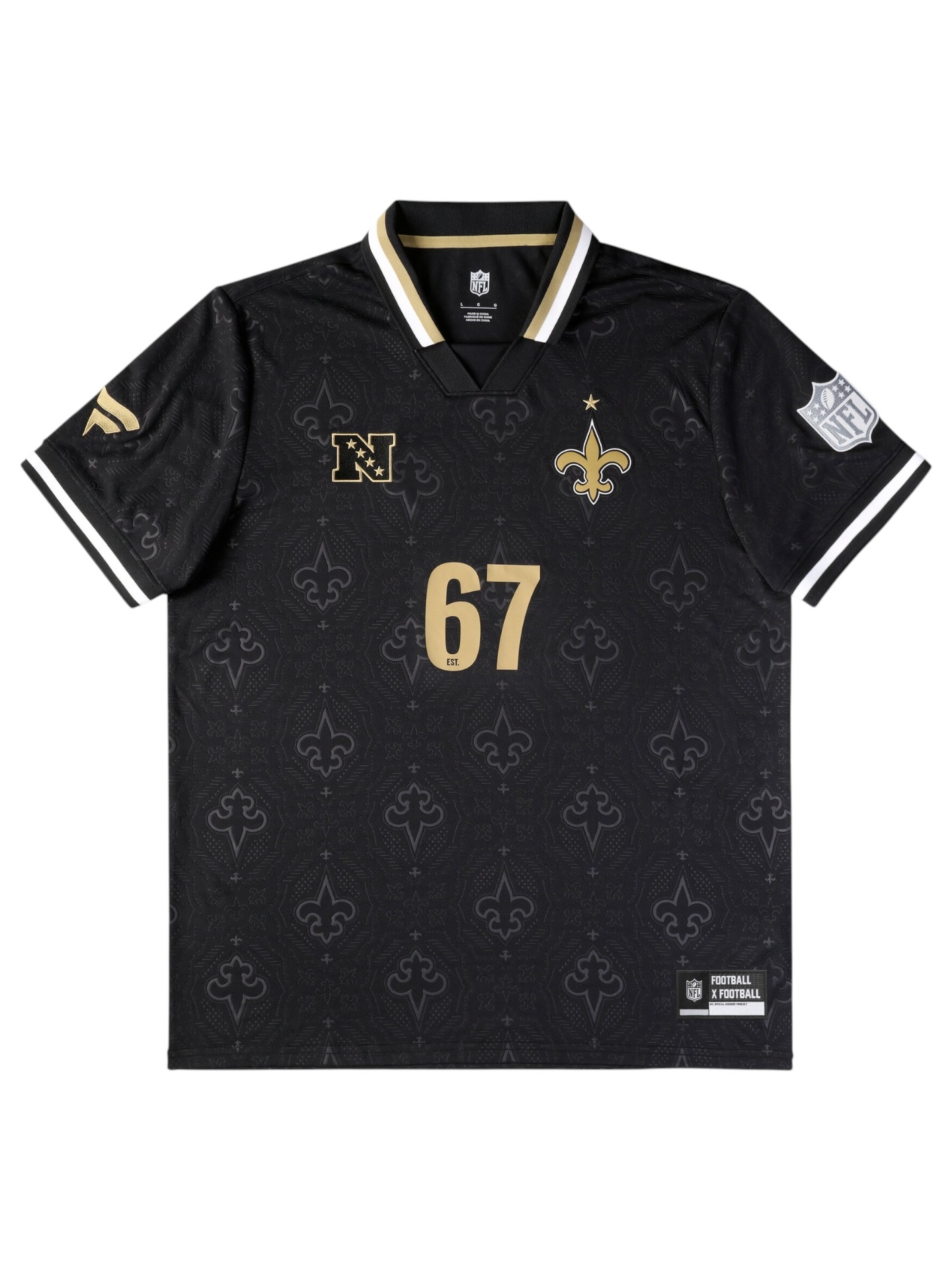 New Orleans Saints 2026 Football x Football NFL Fan Jersey Black