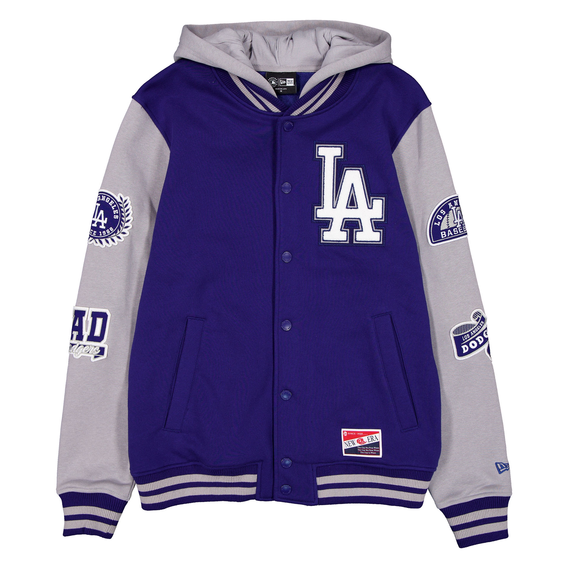 Los Angeles Dodgers Full Snap Patch Jacket Blue/Gray