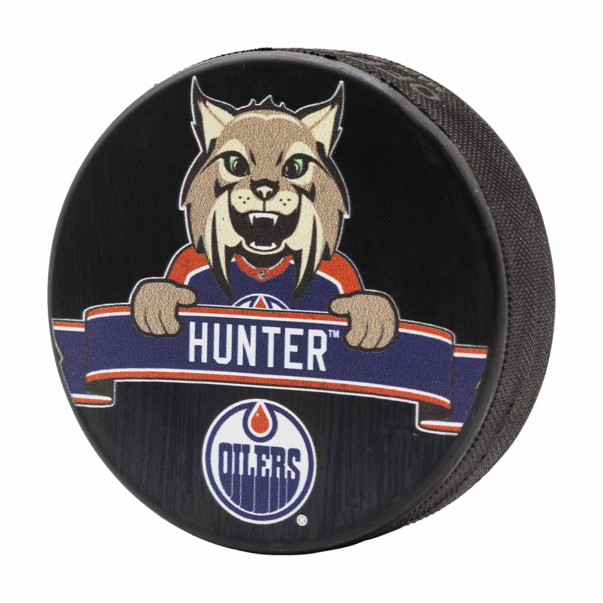 Edmonton Oilers Hunter Mascot NHL Souvenir Puck