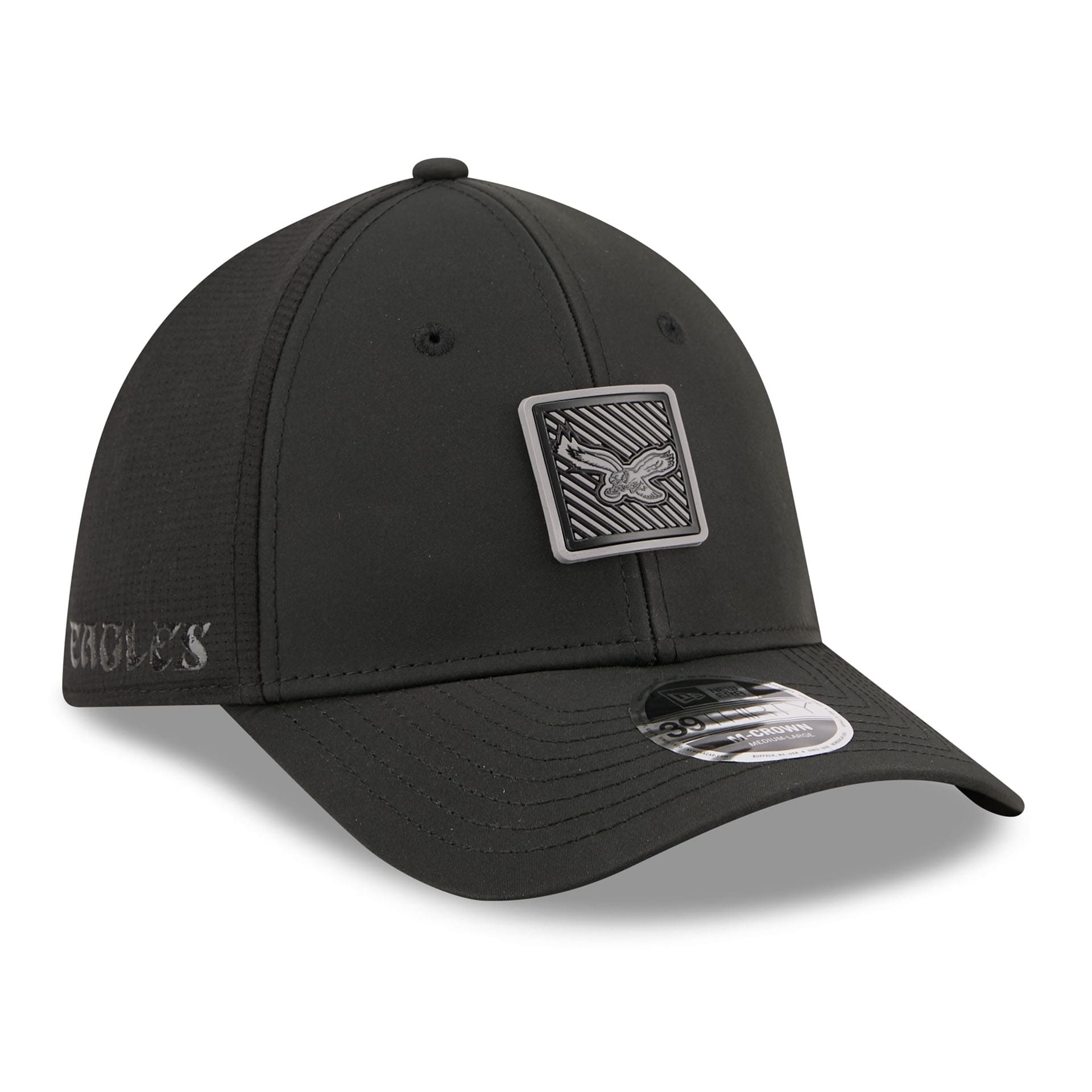 Philadelphia Eagles Black Historic Logo 2026 NFL Training Camp 39THIRTY Flex Cap