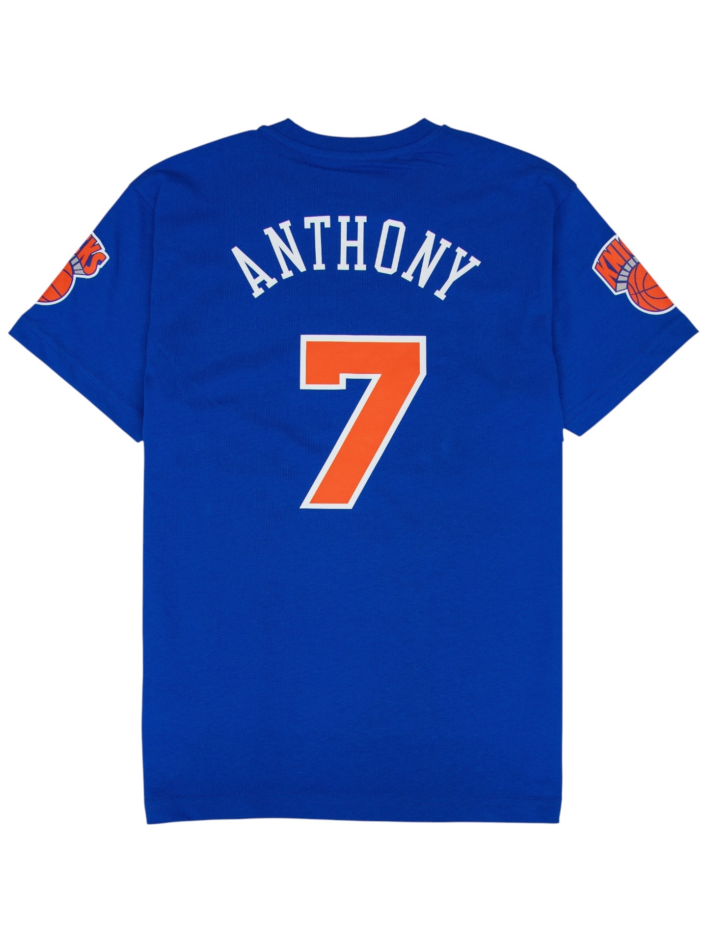 Carmelo Anthony #7 New York Knicks Wordmark NBA T-Shirt Blue