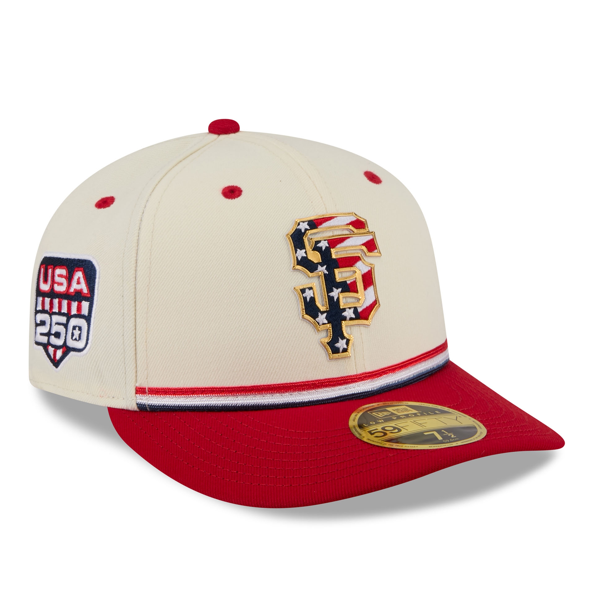 San Francisco Giants 2026 4th of July USA 250 Low Profile 59FIFTY Fitted MLB Cap