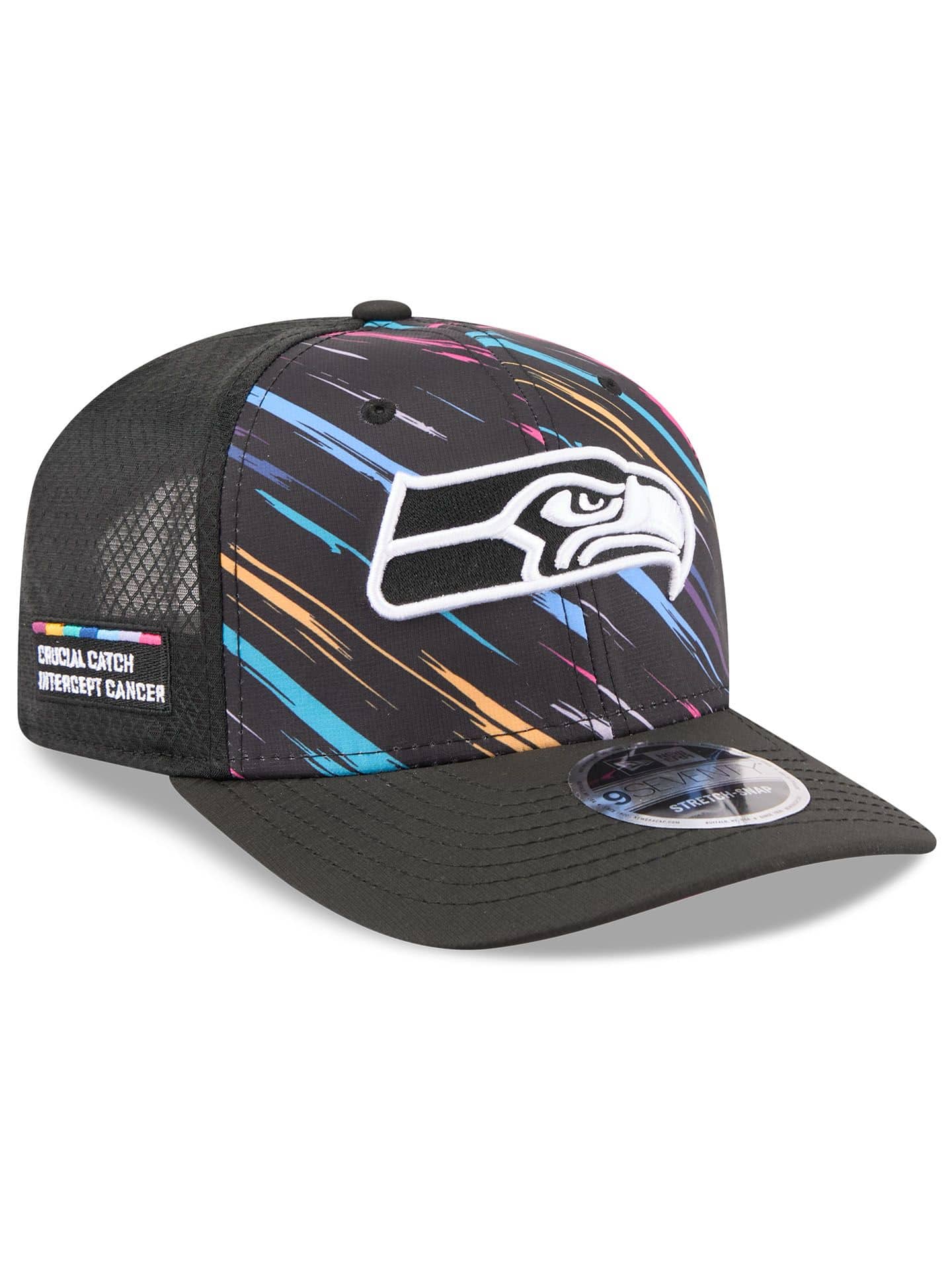 Seattle Seahawks 2026 NFL Crucial Catch 9SEVENTY Stretch-Snap Trucker Cap