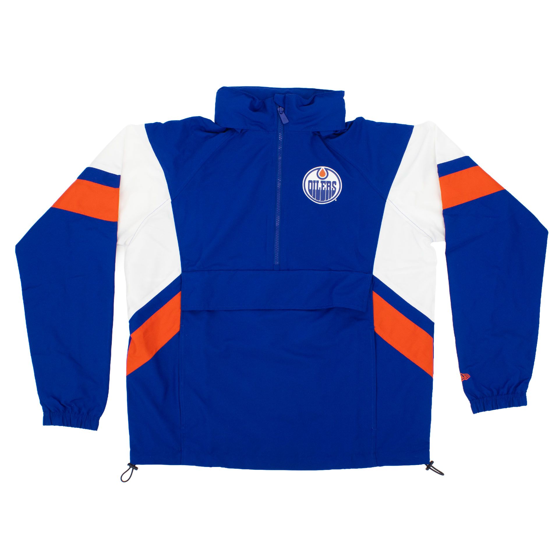 Edmonton Oilers NHL Quarter Zip Windbreaker Jacket Blue