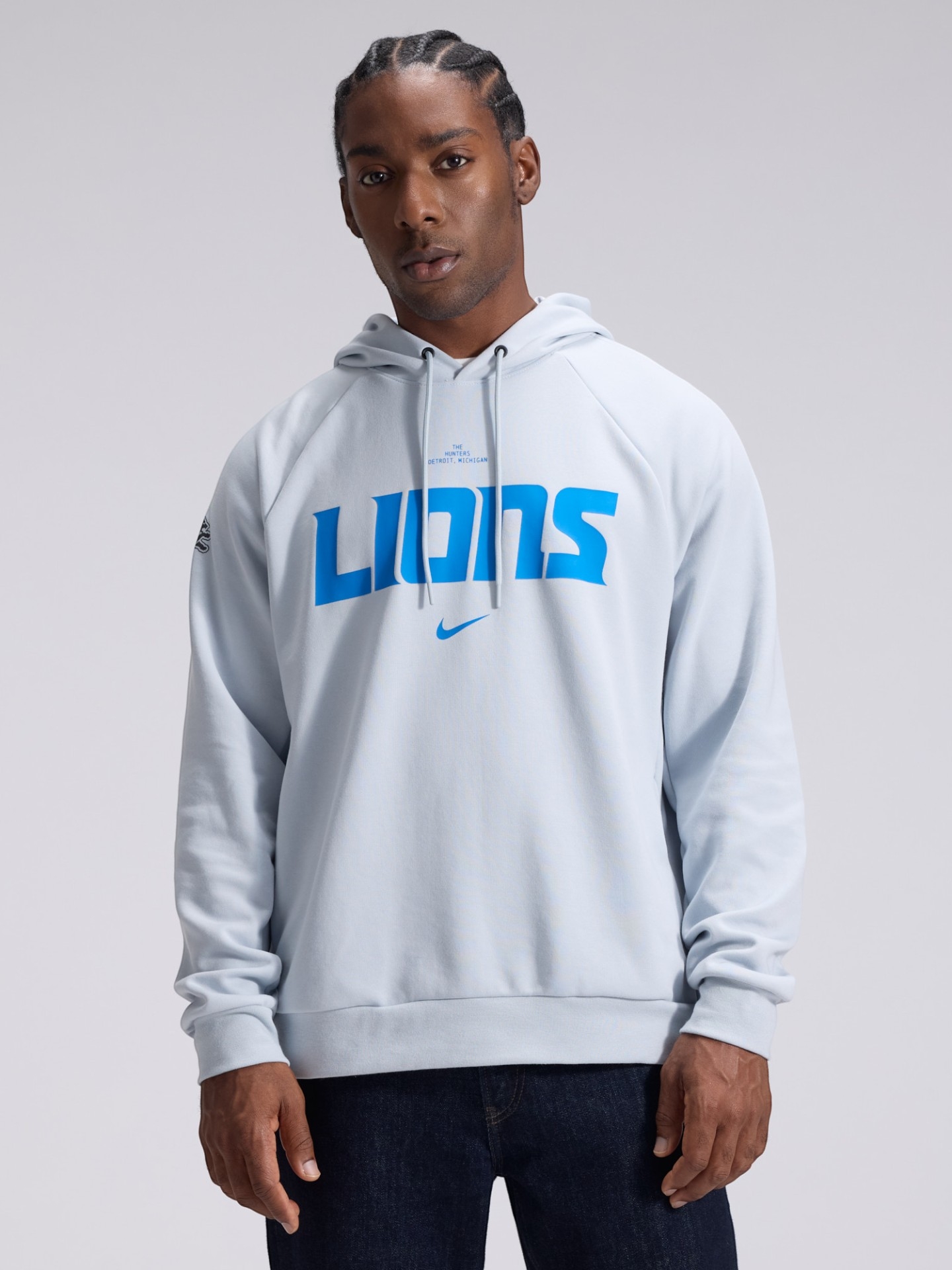Detroit Lions 2026 NFL Rivalries Dri-FIT Pullover Hoodie Grau