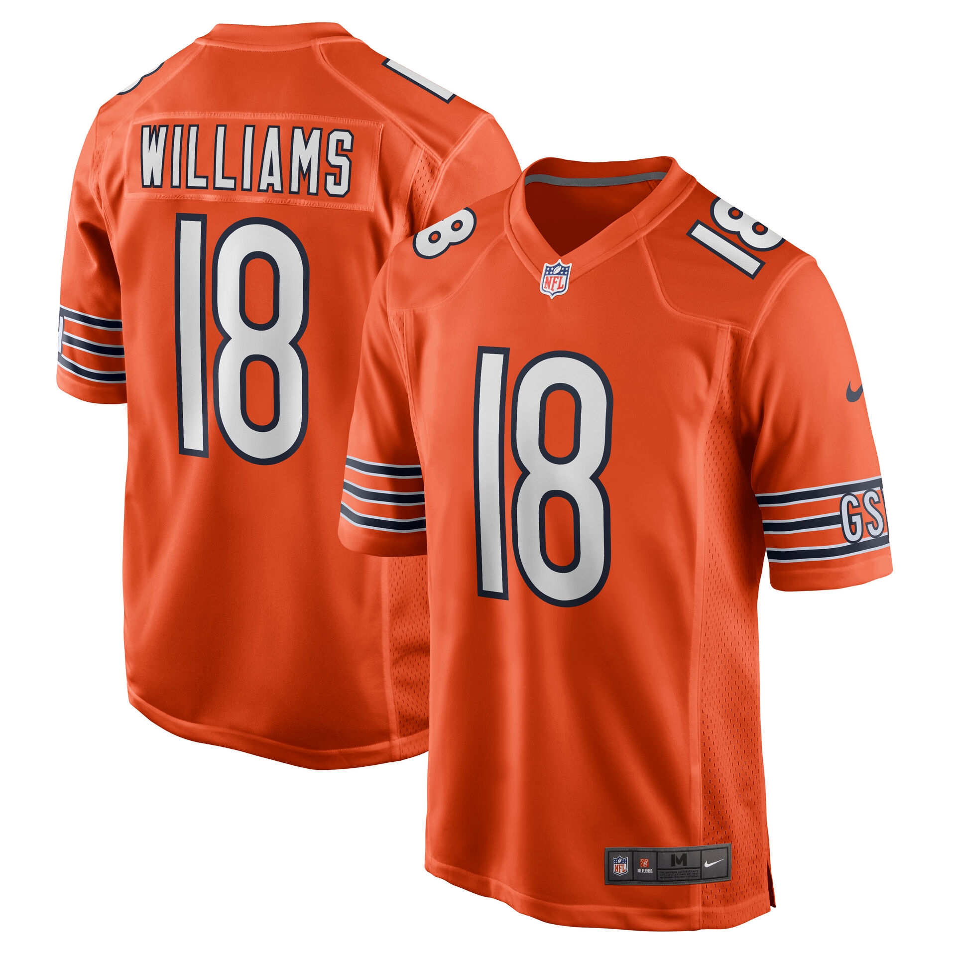 Caleb Williams #18 Chicago Bears Game NFL Jersey Alternate Orange