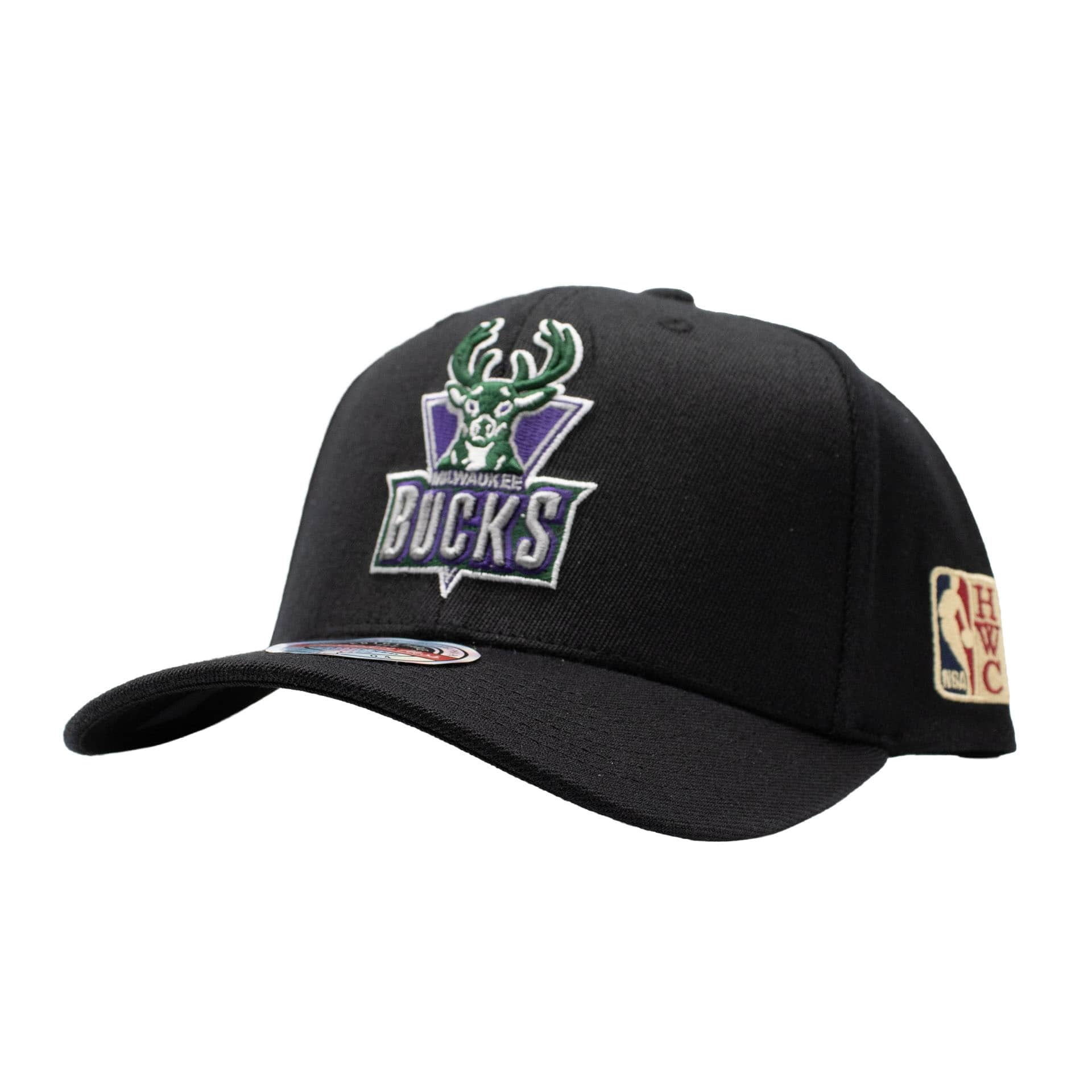 Milwaukee Bucks Team Logo Classic Red Stretch-Snap NBA Cap Schwarz