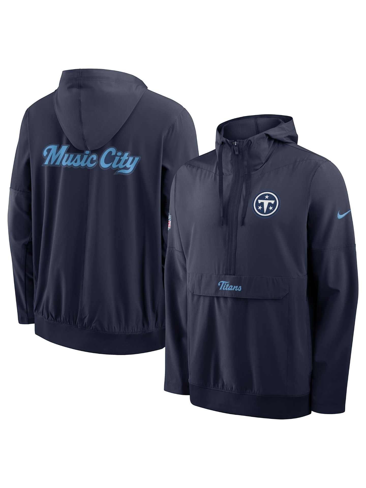 Tennessee Titans 2026 NFL Rivalries Sideline Half-Zip Anorak Jacke Navy