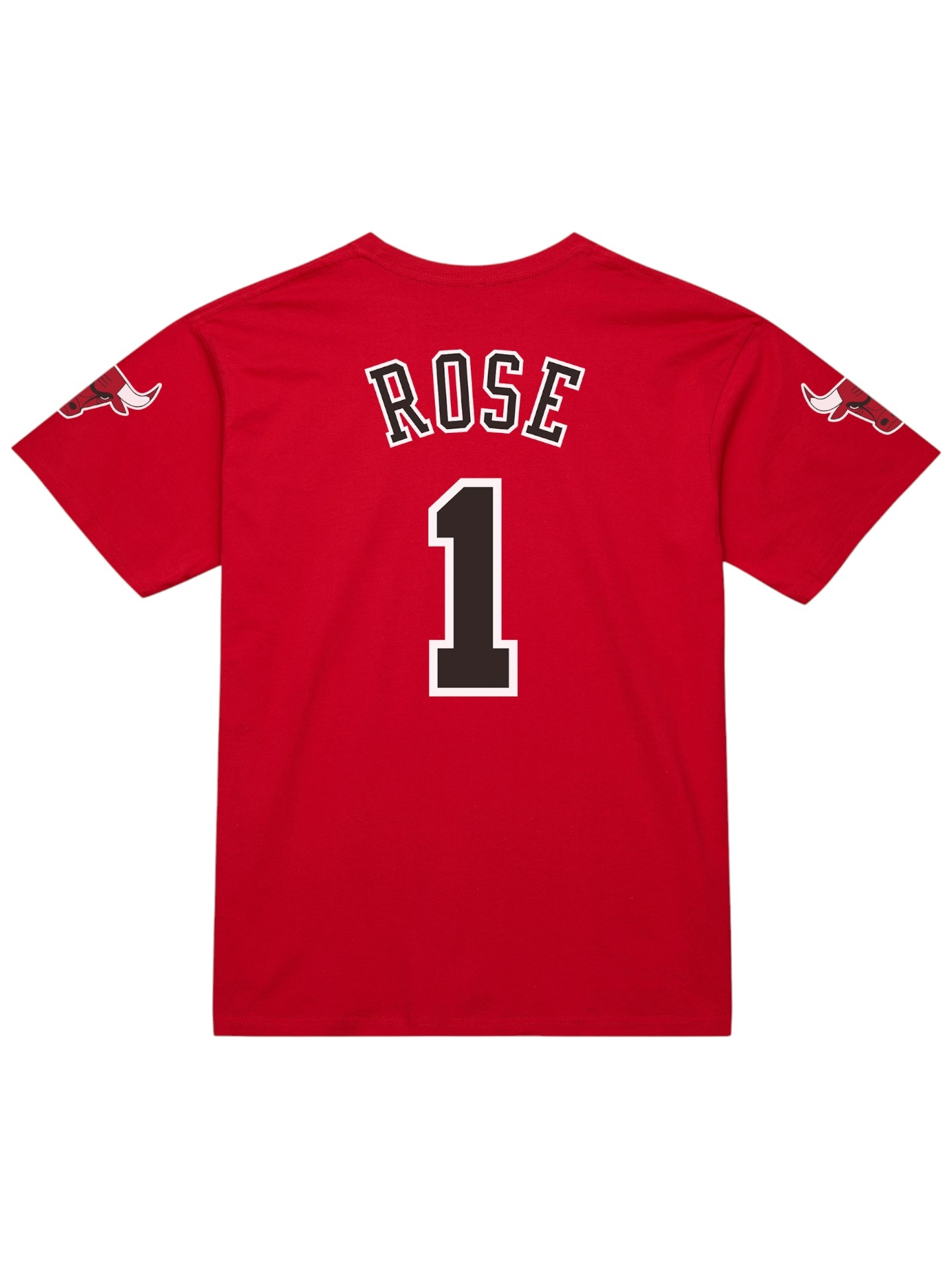 Derrick Rose #1 Chicago Bulls Wordmark NBA T-Shirt Rot