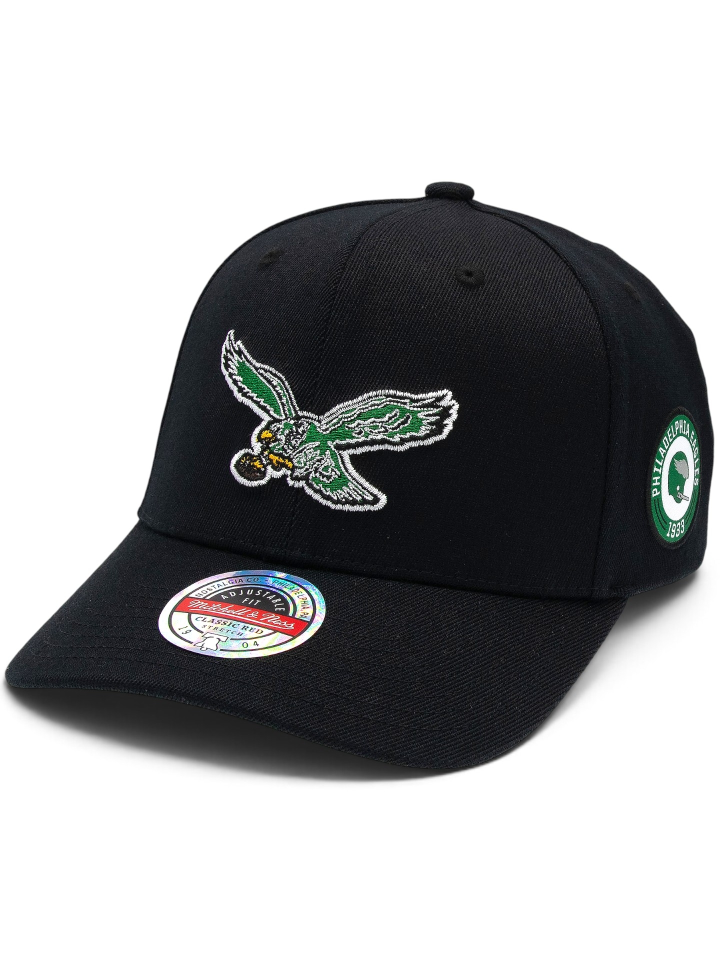 Philadelphia Eagles Black Out Sidepatch Classic Red Stretch-Snap NFL Cap Schwarz
