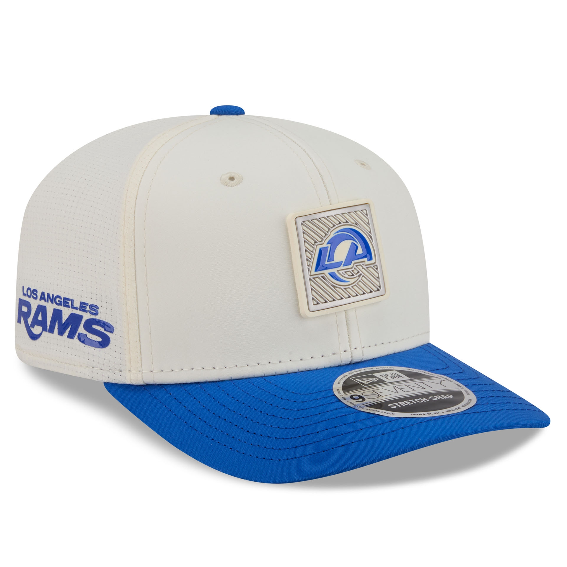 Los Angeles Rams 2026 NFL Training Camp 9SEVENTY Stretch-Snap Cap Cream/Blue