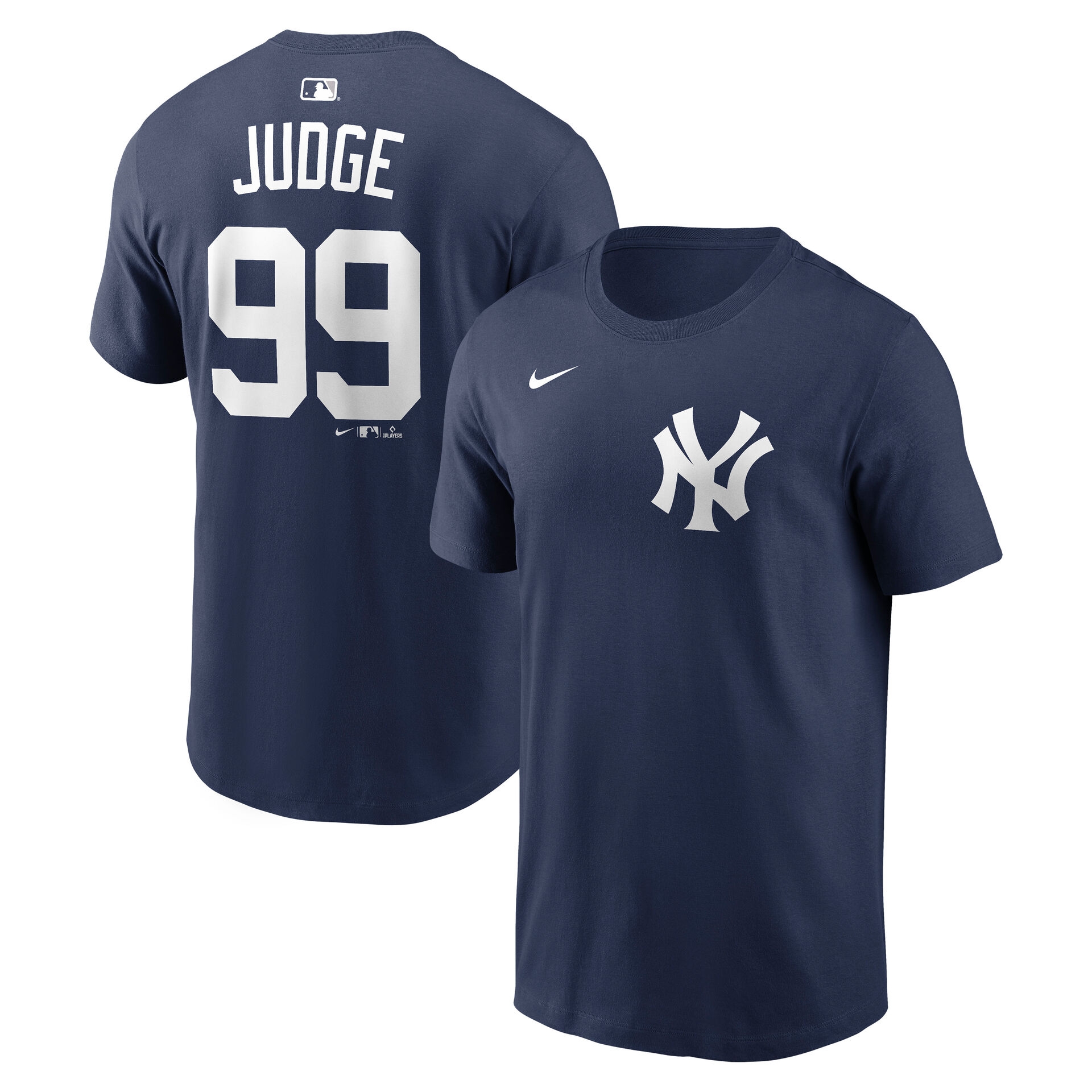 Aaron Judge #99 New York Yankees Player MLB T-Shirt Navy