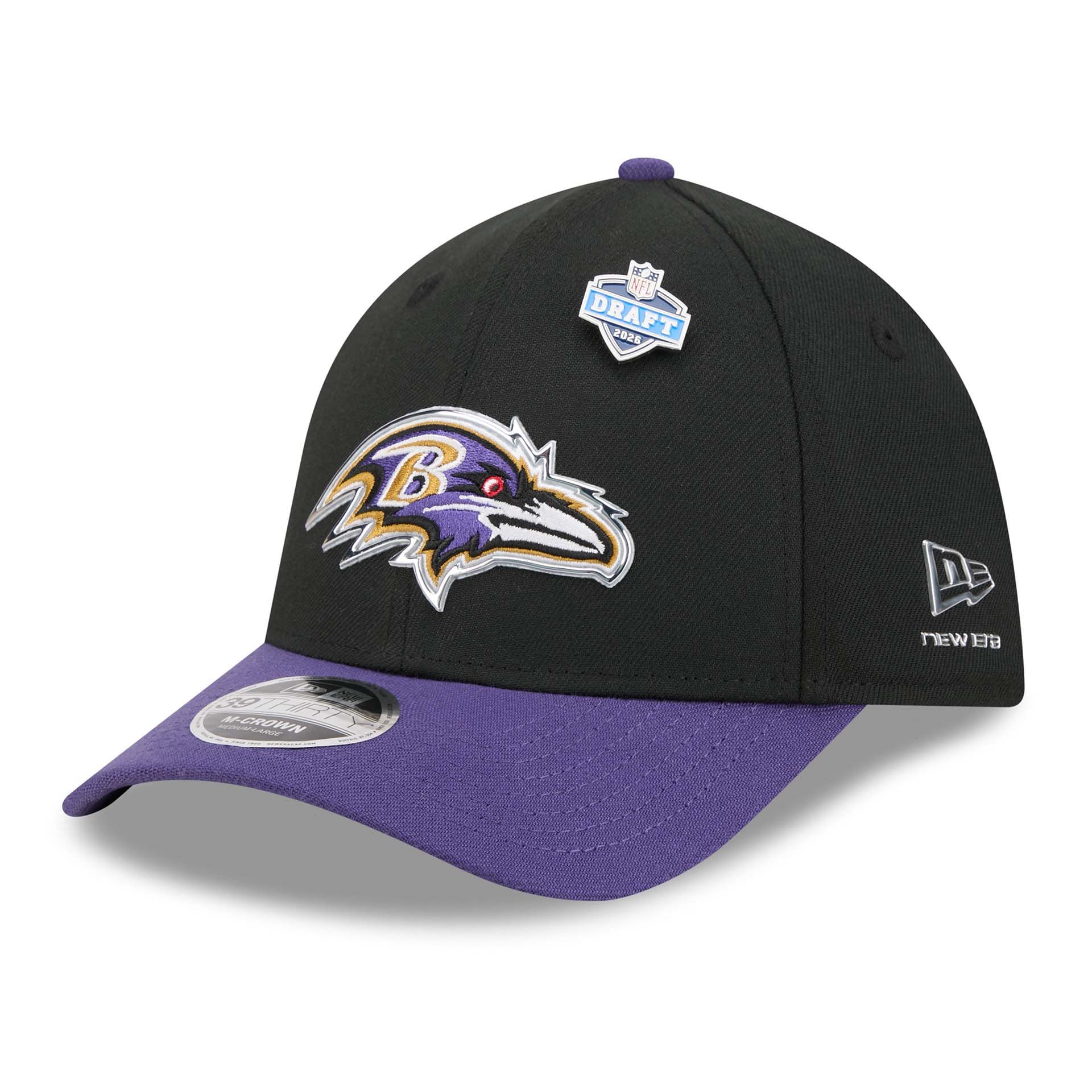 Baltimore Ravens 2026 NFL Draft 39THIRTY M-Crown Flex Cap