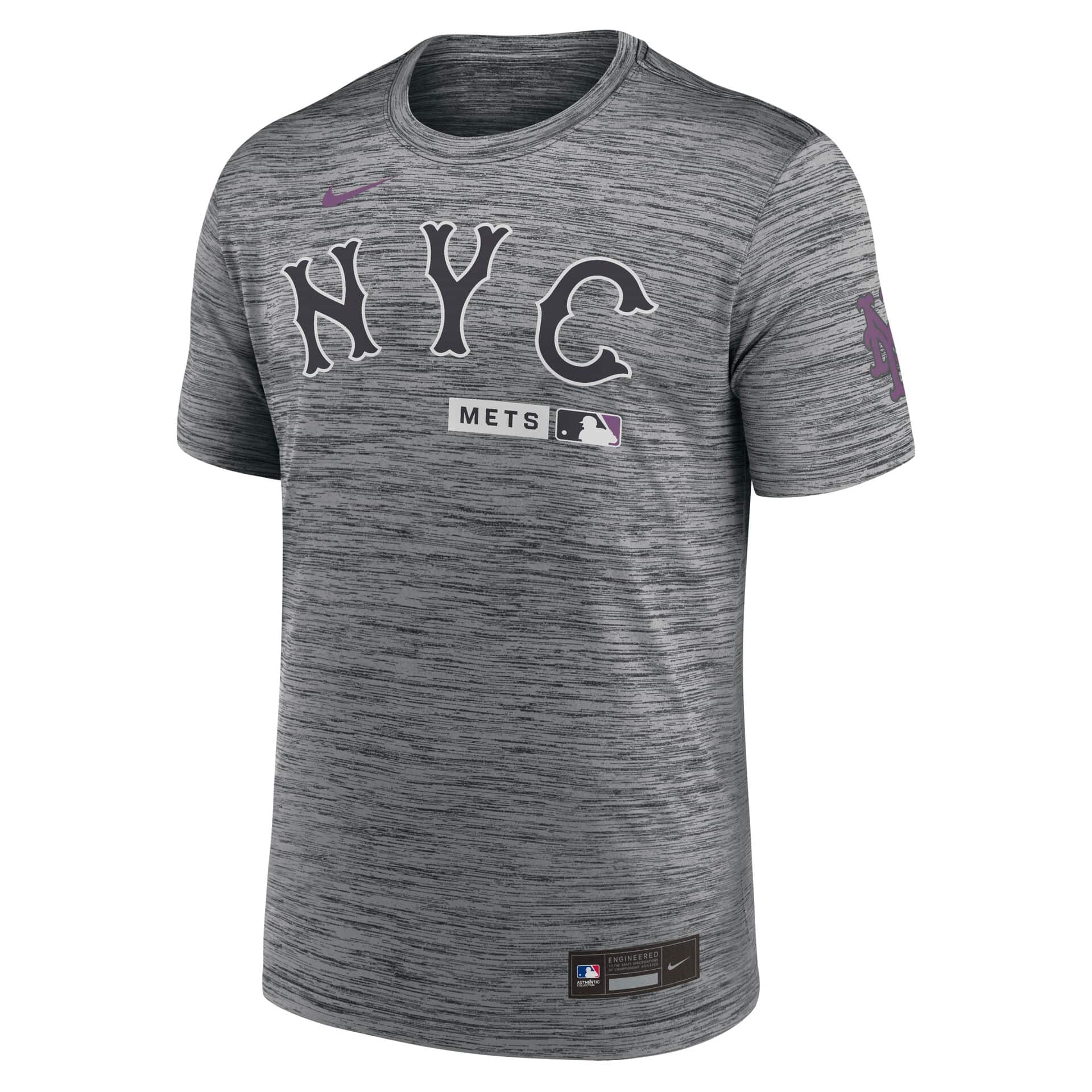 New York Mets City Connect 2026 MLB Authentic Velocity T-Shirt Gray