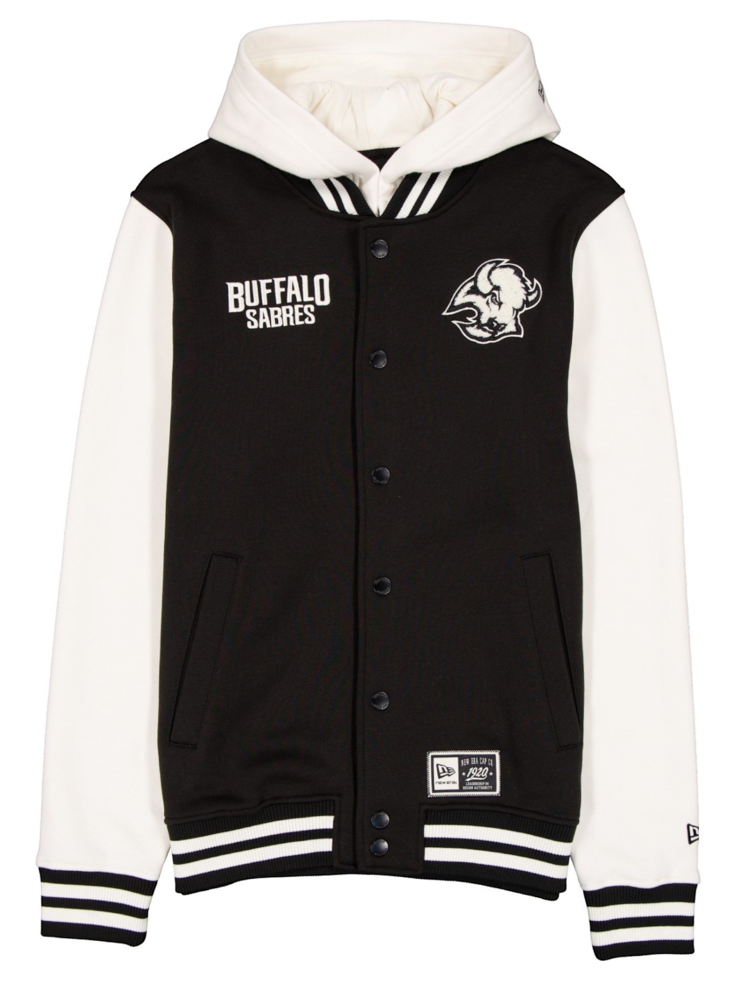 Buffalo Sabres Letterman Hooded NHL Jacket Black