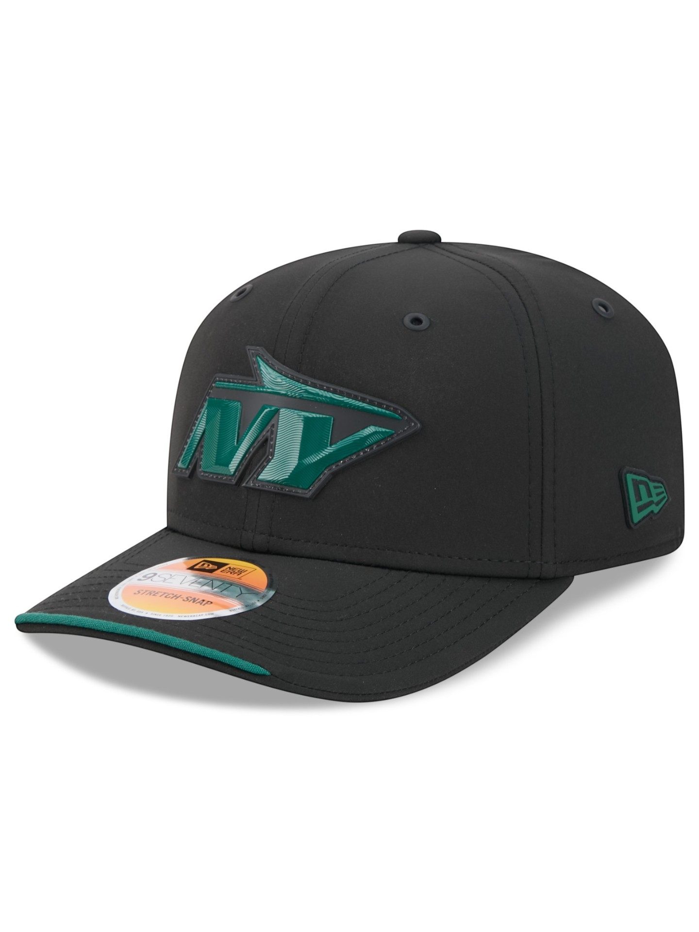 New York Jets 2026 NFL Sideline 9SEVENTY Stretch-Snap Cap Schwarz