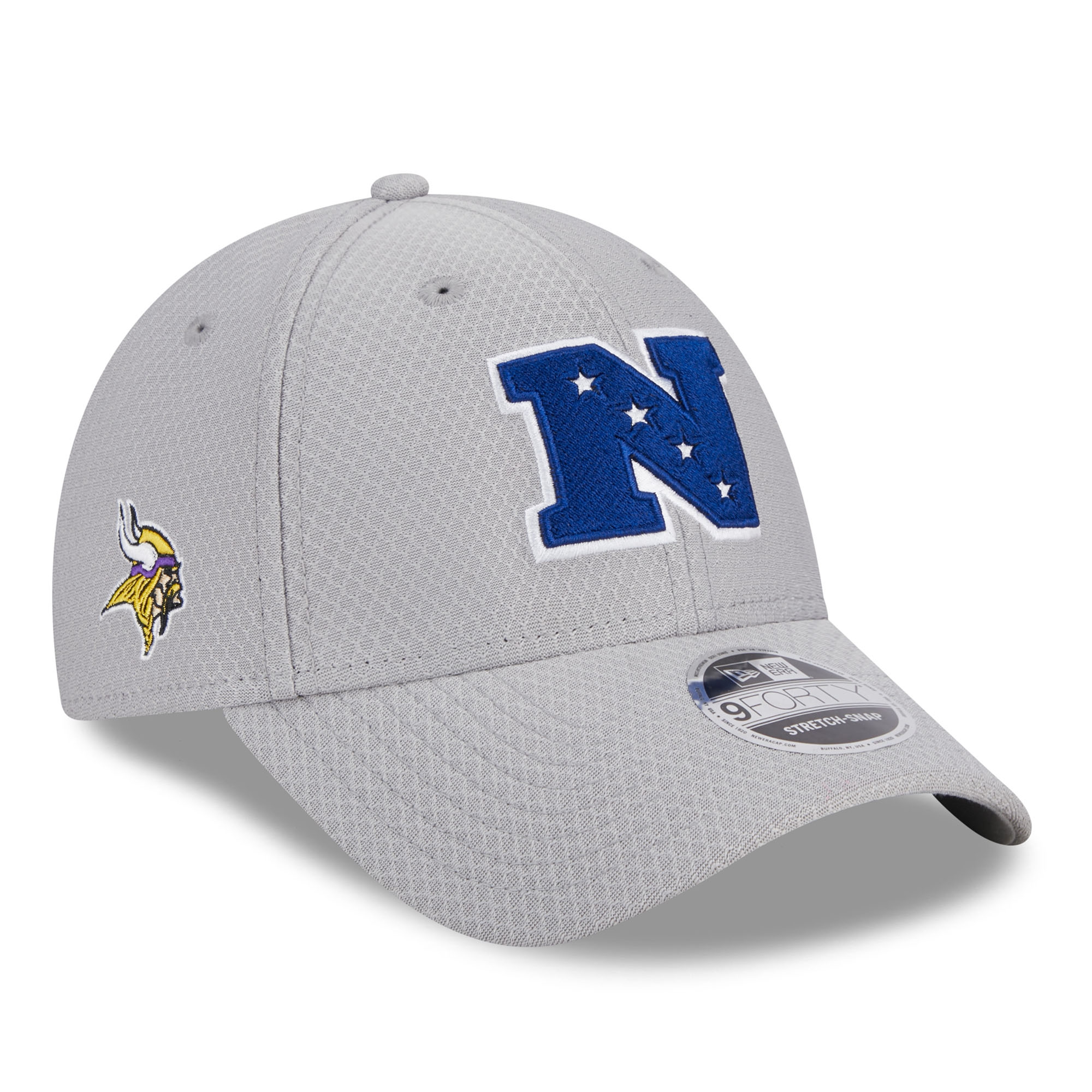 Minnesota Vikings NFC 2024 Pro Bowl New Era Stretch-Snap 9FORTY NFL Cap Grau