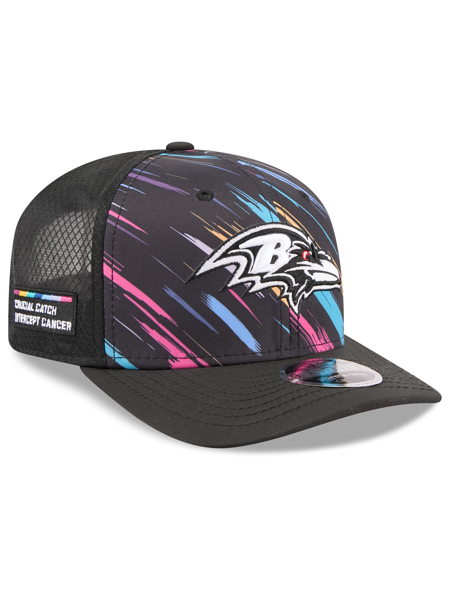 Baltimore Ravens 2026 NFL Crucial Catch 9SEVENTY Stretch-Snap Trucker Cap