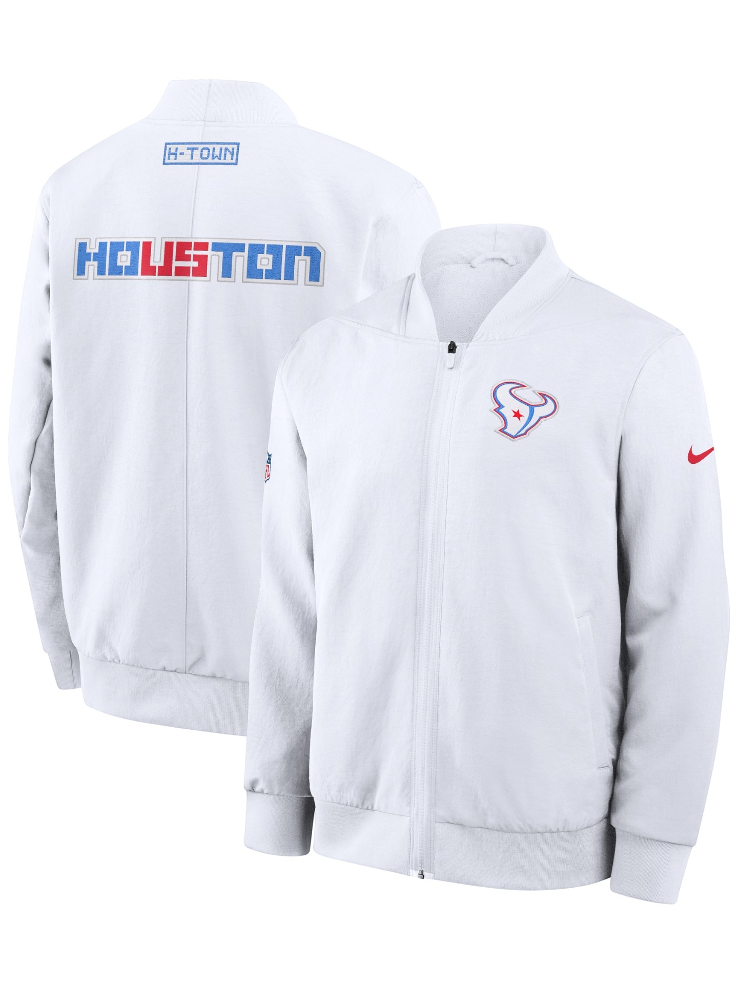 Houston Texans 2026 Rivalries Sideline Bomber Jacke Weiß