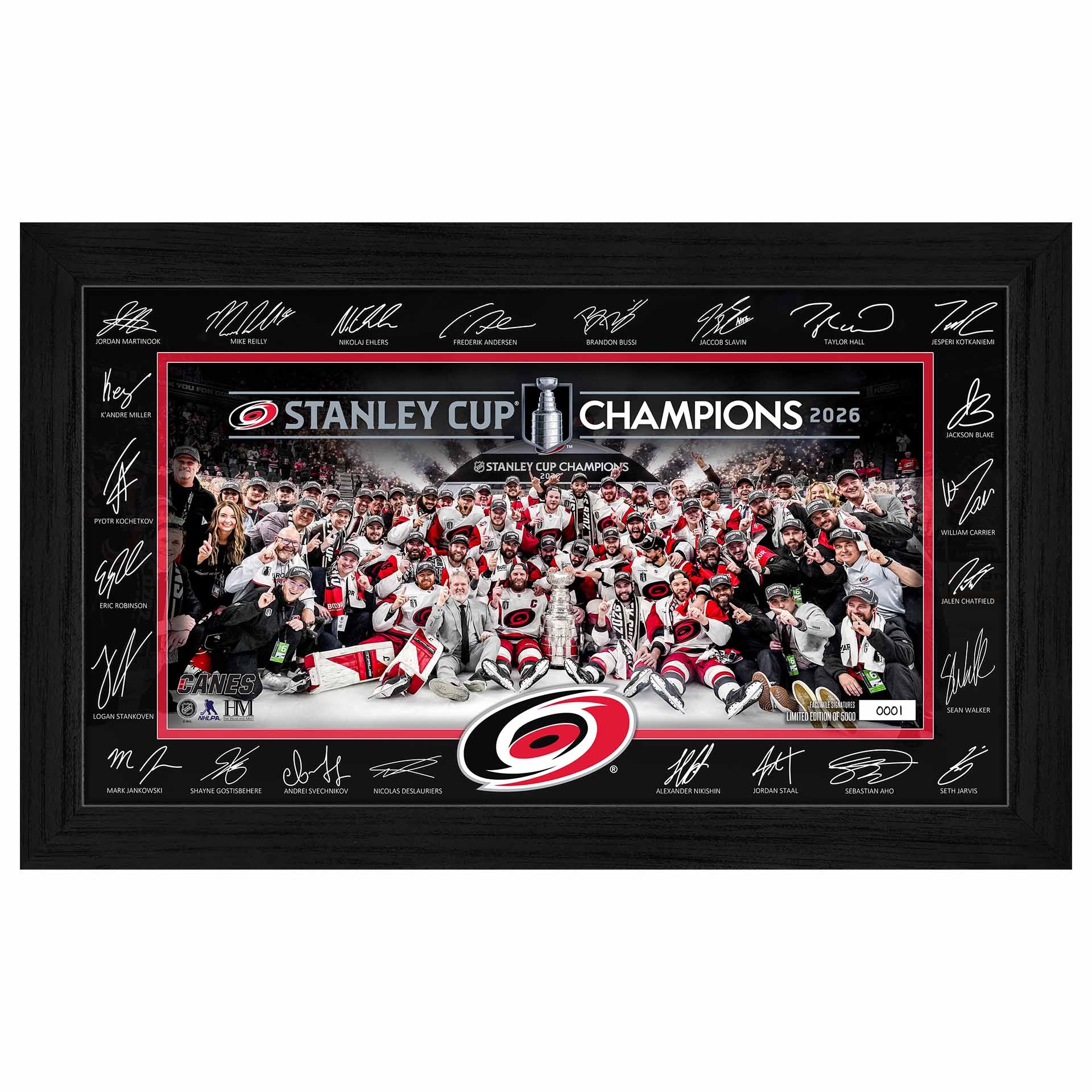 Carolina Panthers 2026 Stanley Cup Champions Signature Celebration Framed Photo