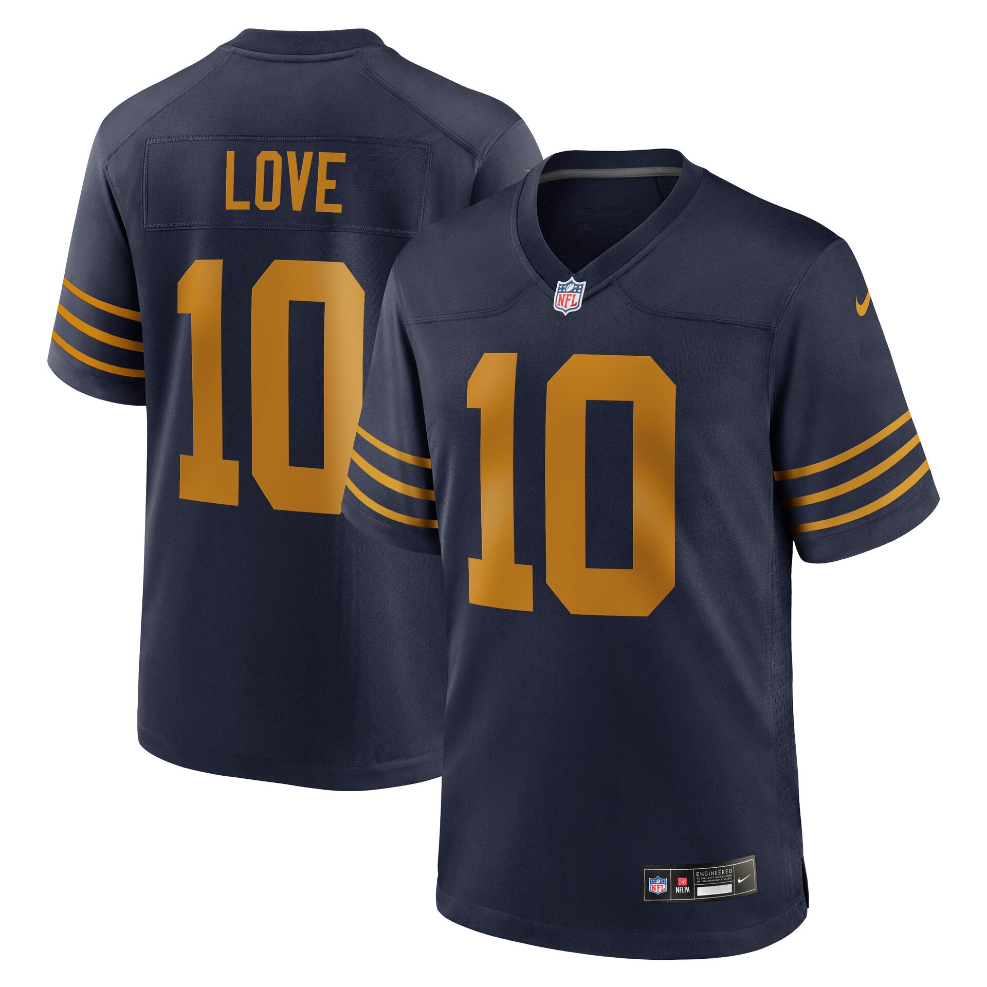 Jordan Love #10 Green Bay Packers Game NFL Jersey Alternate Navy