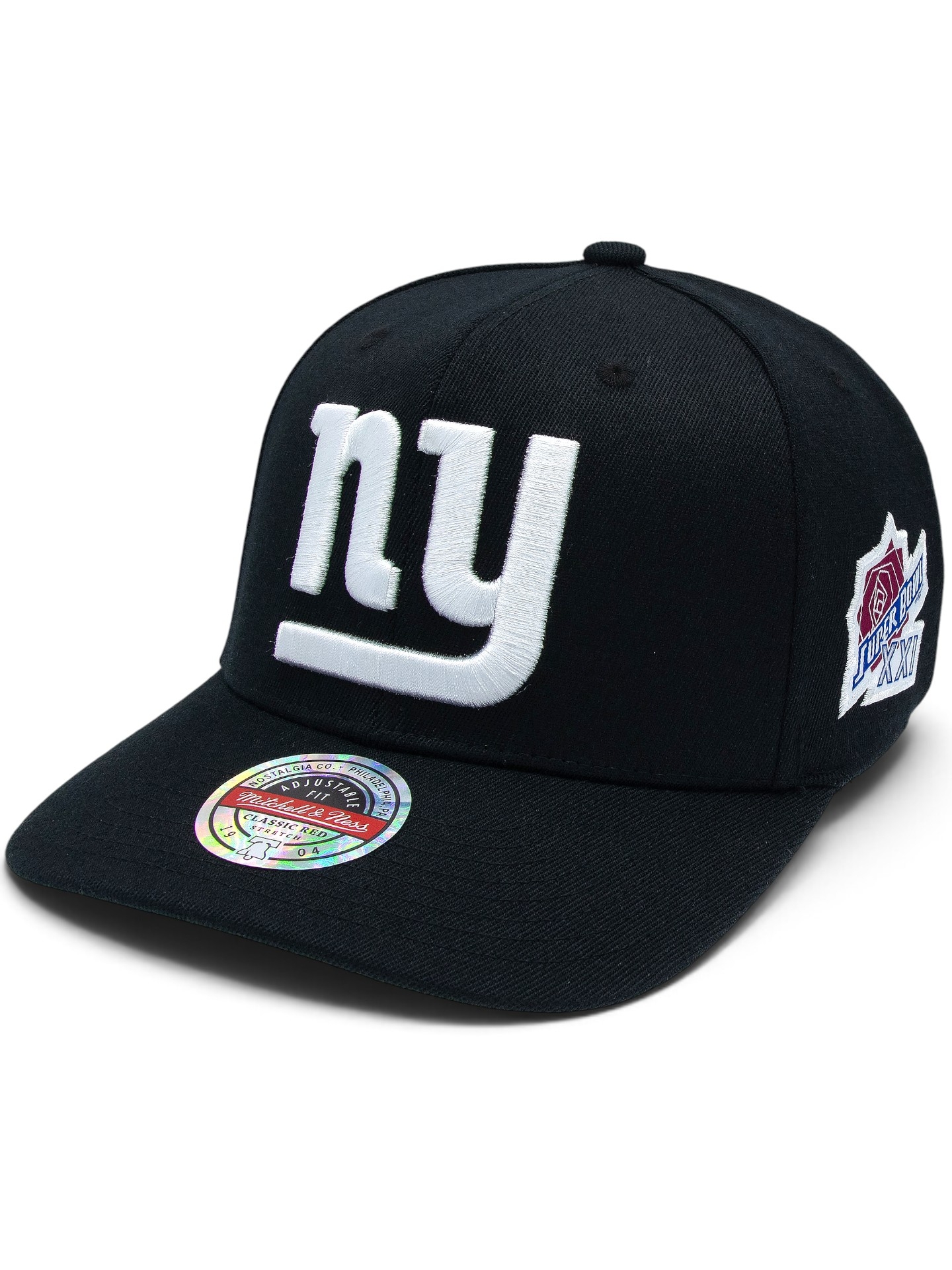 New York Giants Black Out Sidepatch Classic Red Stretch-Snap NFL Cap Schwarz